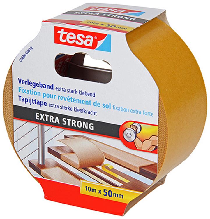 Tesa 1054488 - tapijttape extra strong 10m x 50mm | 6 stuks