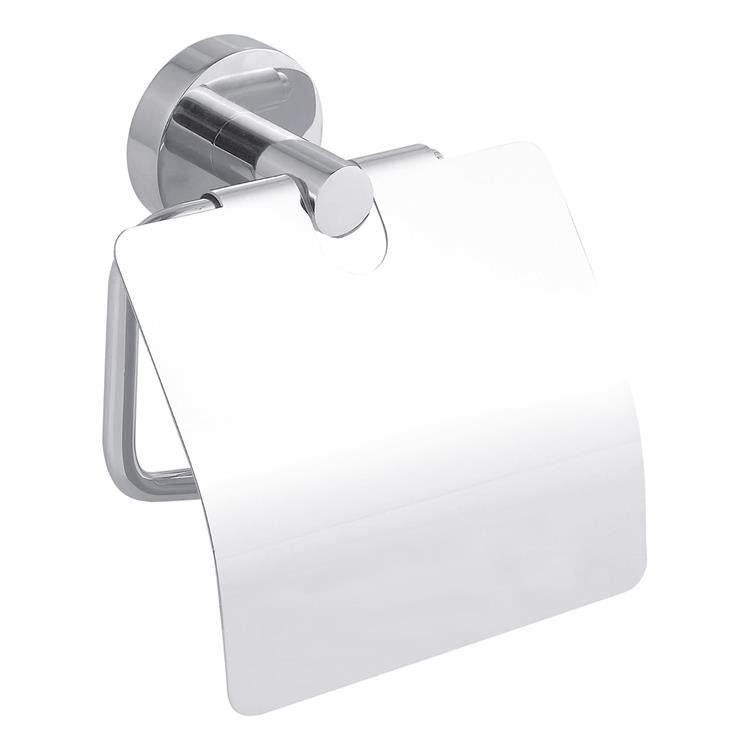 Tesa ® smooz - toiletrolhouder - zonder boren - zelfklevend - verchroomd metaal - glans