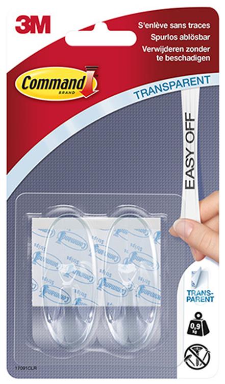 3m 1009235 - command kl haakjes transp | 12 stuks