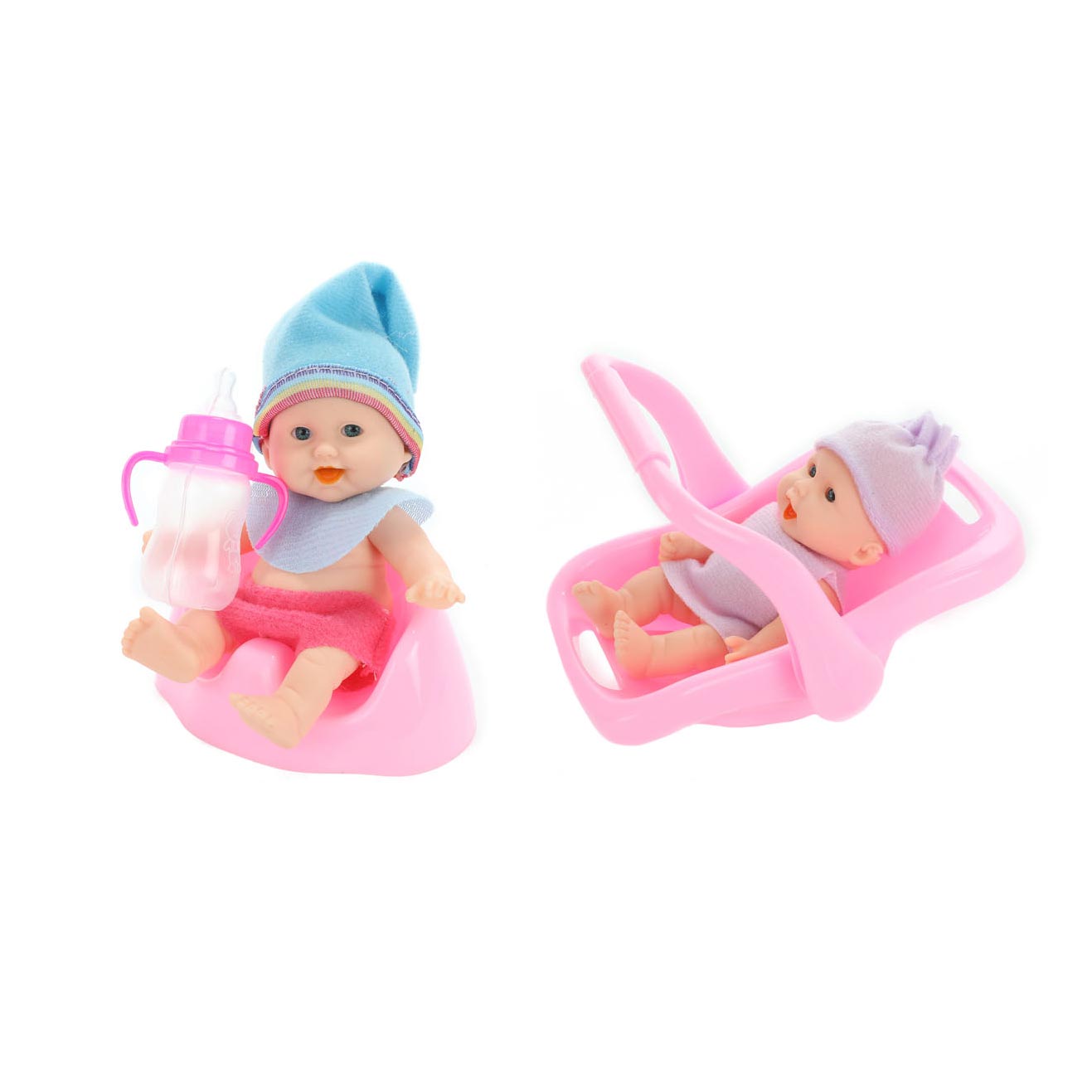 Beau baby mini babypop zittend, 12cm