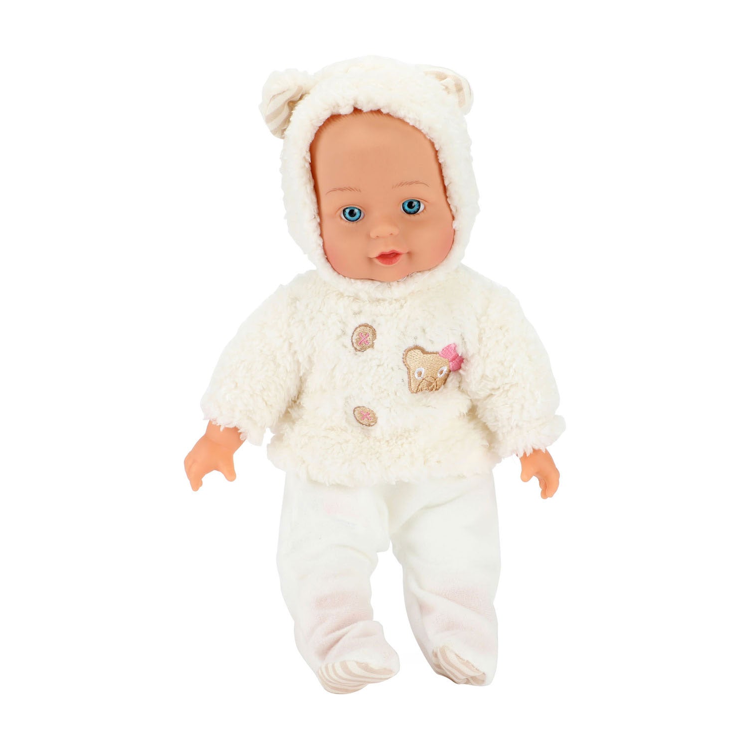 Baby Beau Babypop in Poppenzitje, 33cm