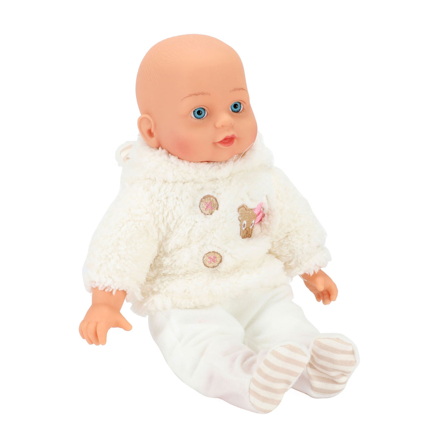 Baby Beau Babypop in Poppenzitje, 33cm
