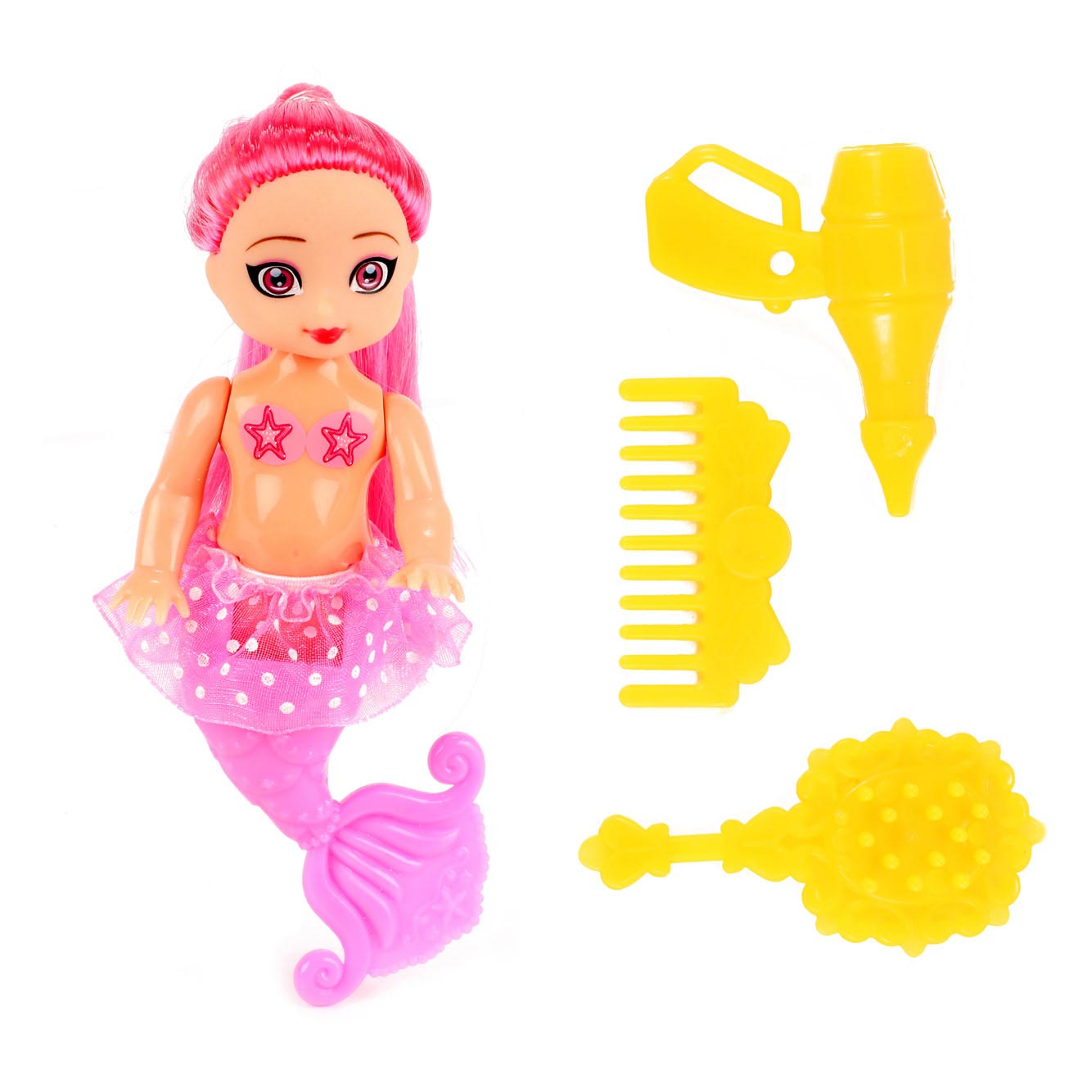 Toi-toys mermaids zeemeerminpop met kammetjes, 12cm