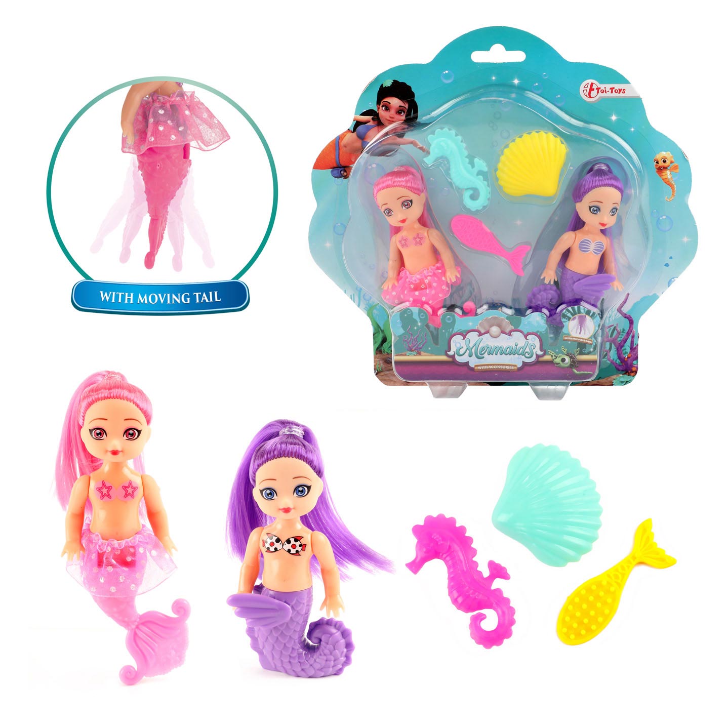 Zeemeerminnen Zeemeerminpop met Accessoires, 12cm