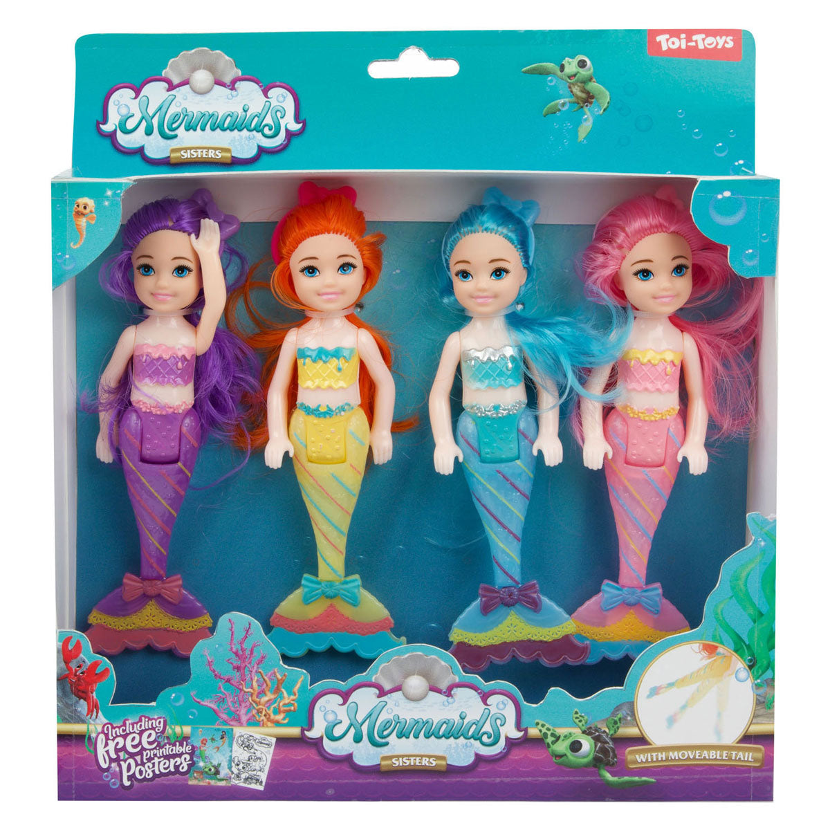 Toi-toys mermaids mermaid doll sisters, 4pcs.