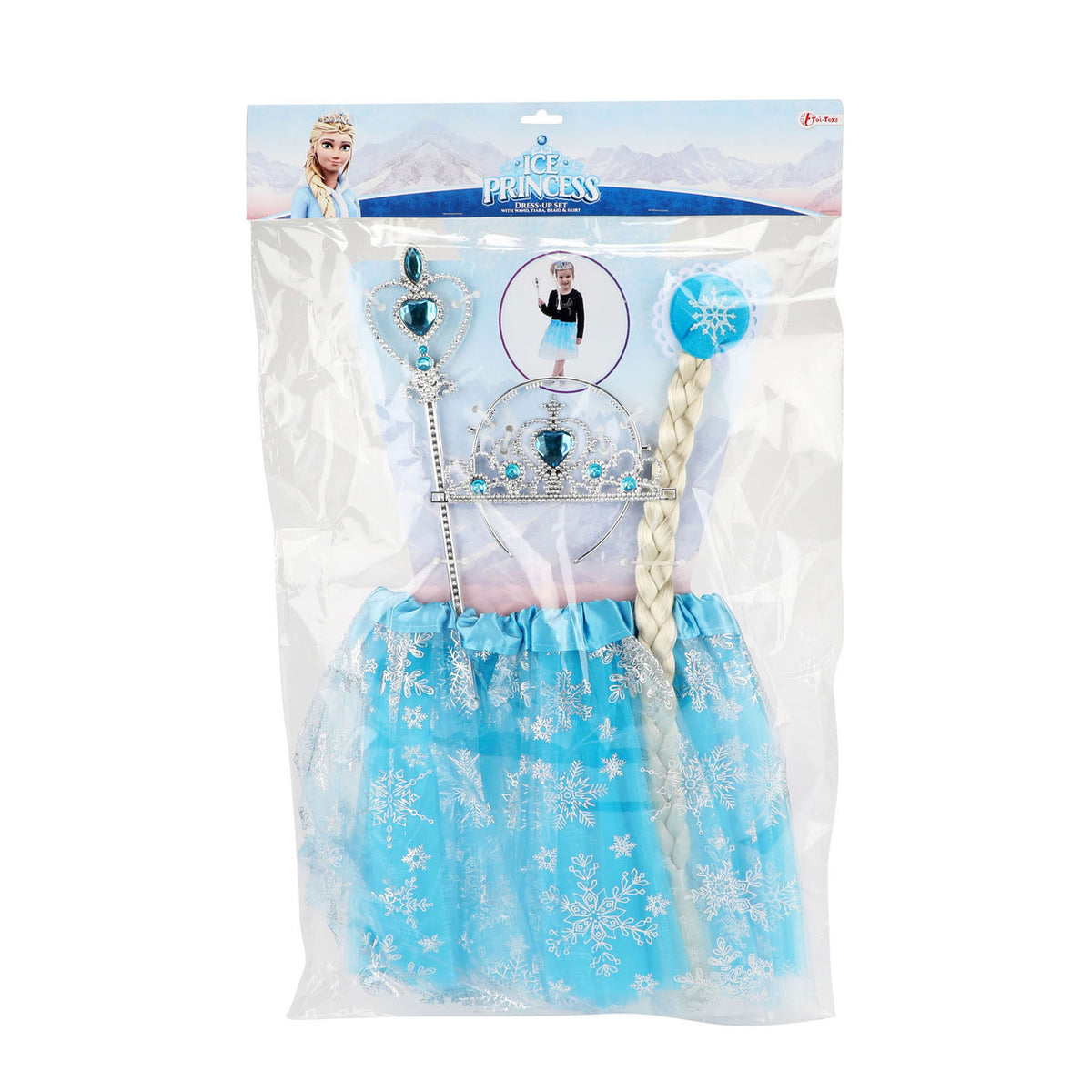 Toi-toys ice princess met tutu, tiara en staf prinses