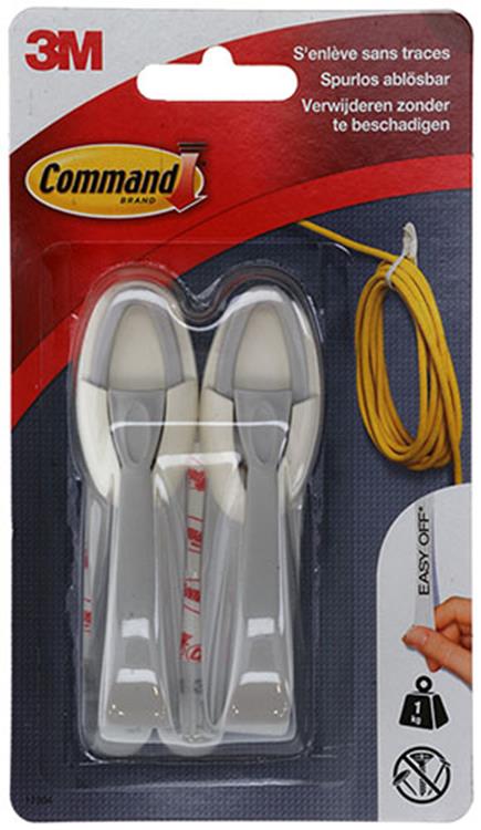 3m command-kabelhouder wit, grijs