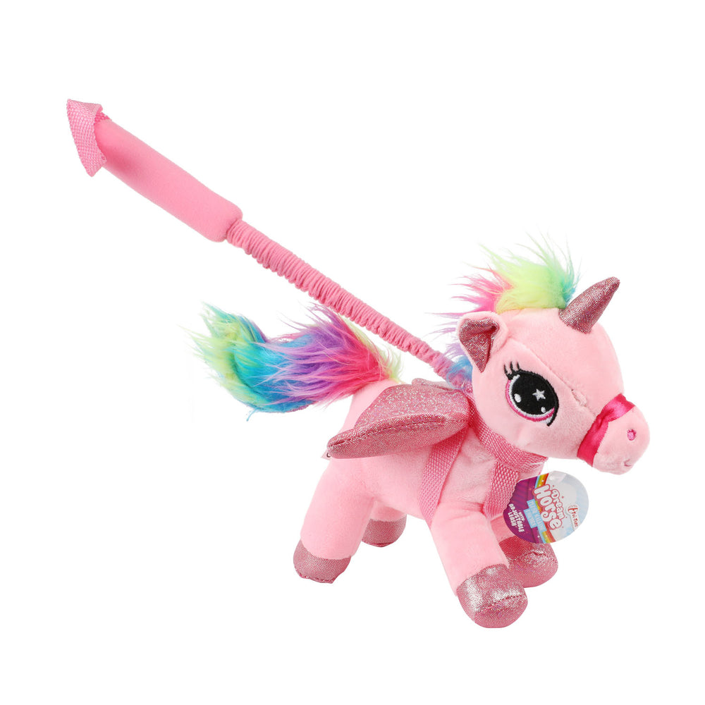 Toi-toys eenhoorn knuffel met loopstok assorti