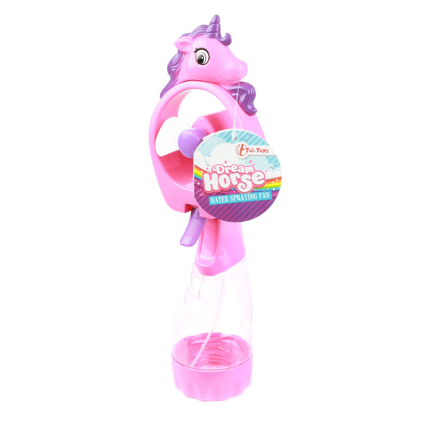 Toi-toys unicorn handheld fan with mister - colorful toy.