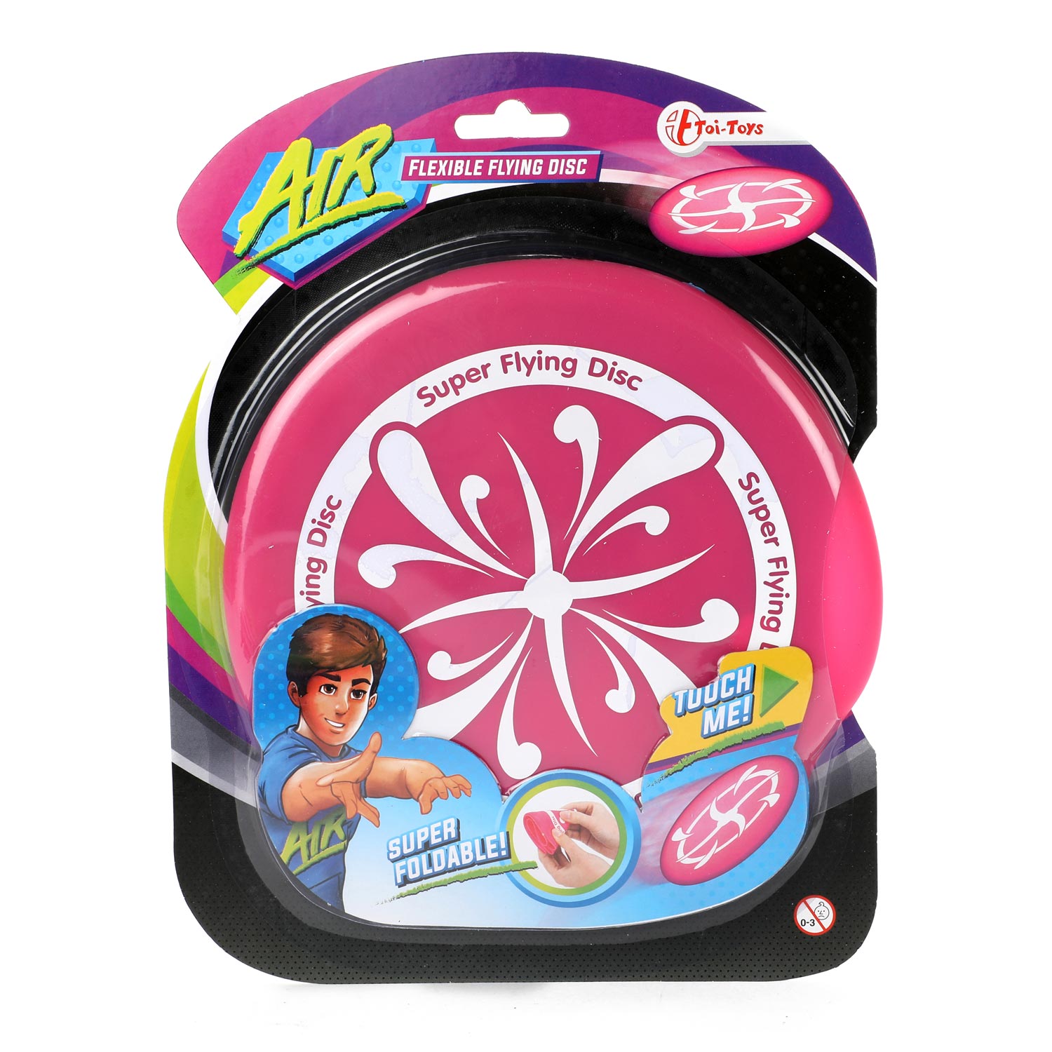 Toi-toys air superflexibele rubber frisbee 17 cm verschillende uitvoeringen