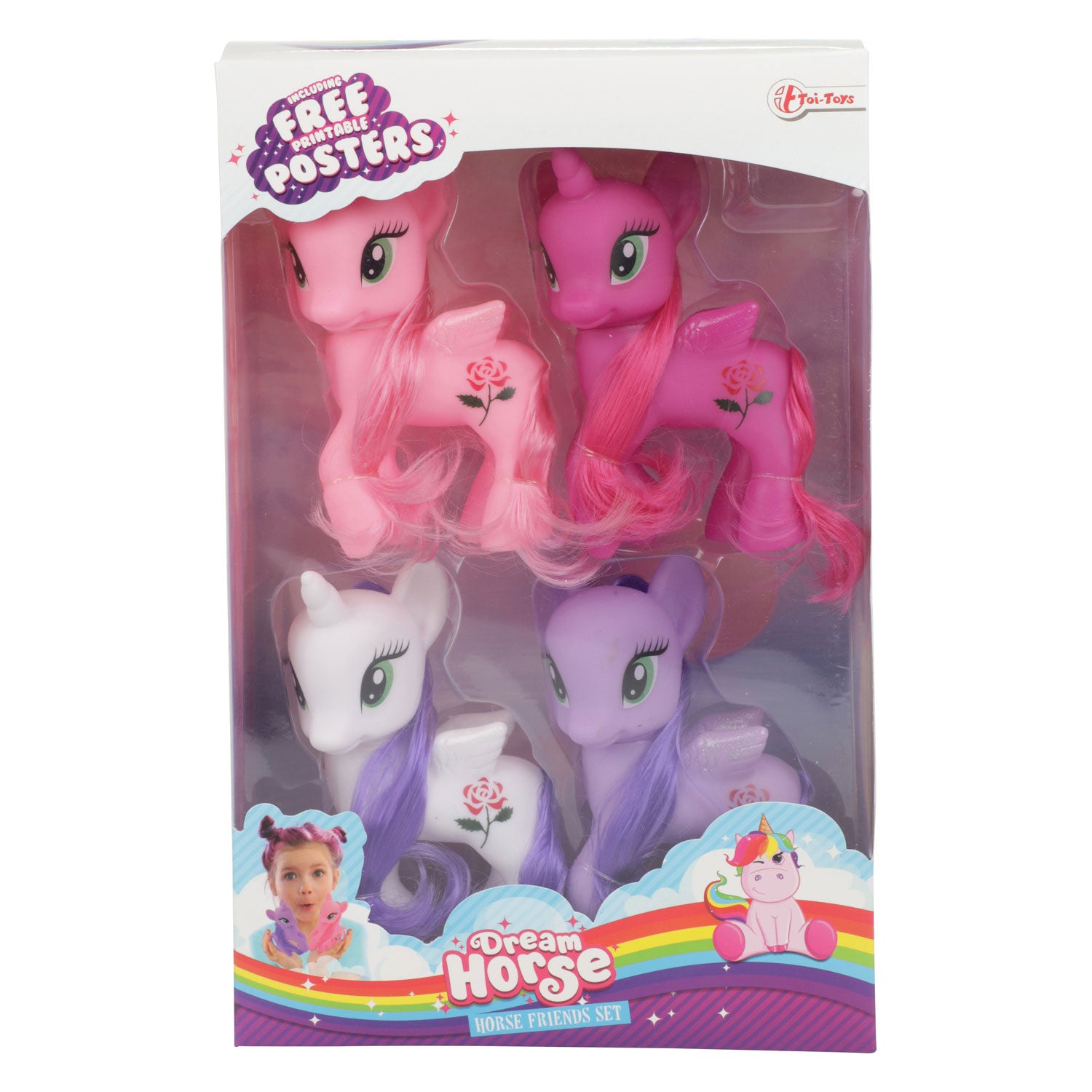 Droompaard Fantasiepaarden Unicorn, 4st.
