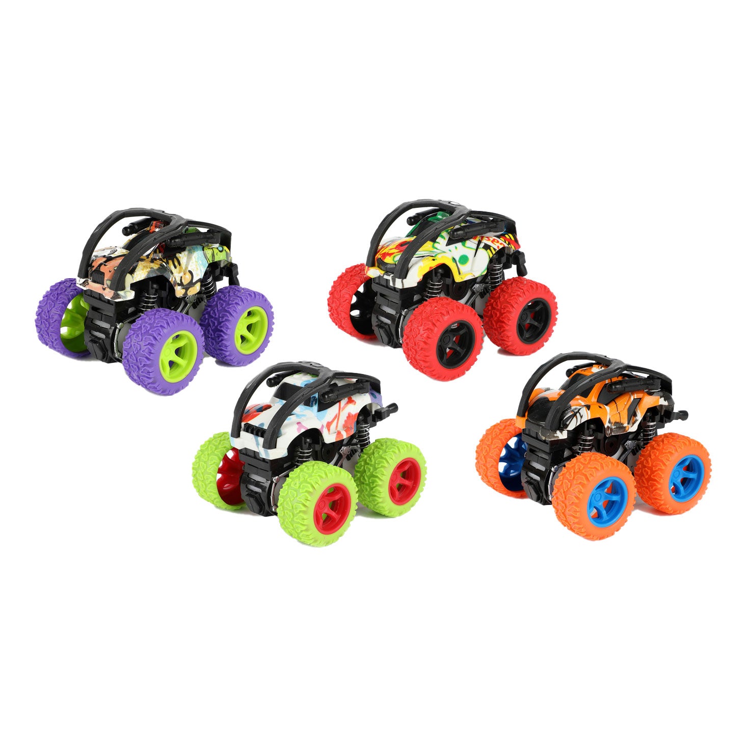 Auto's Vrachtwagens Frictie Monster Truck Flip Over