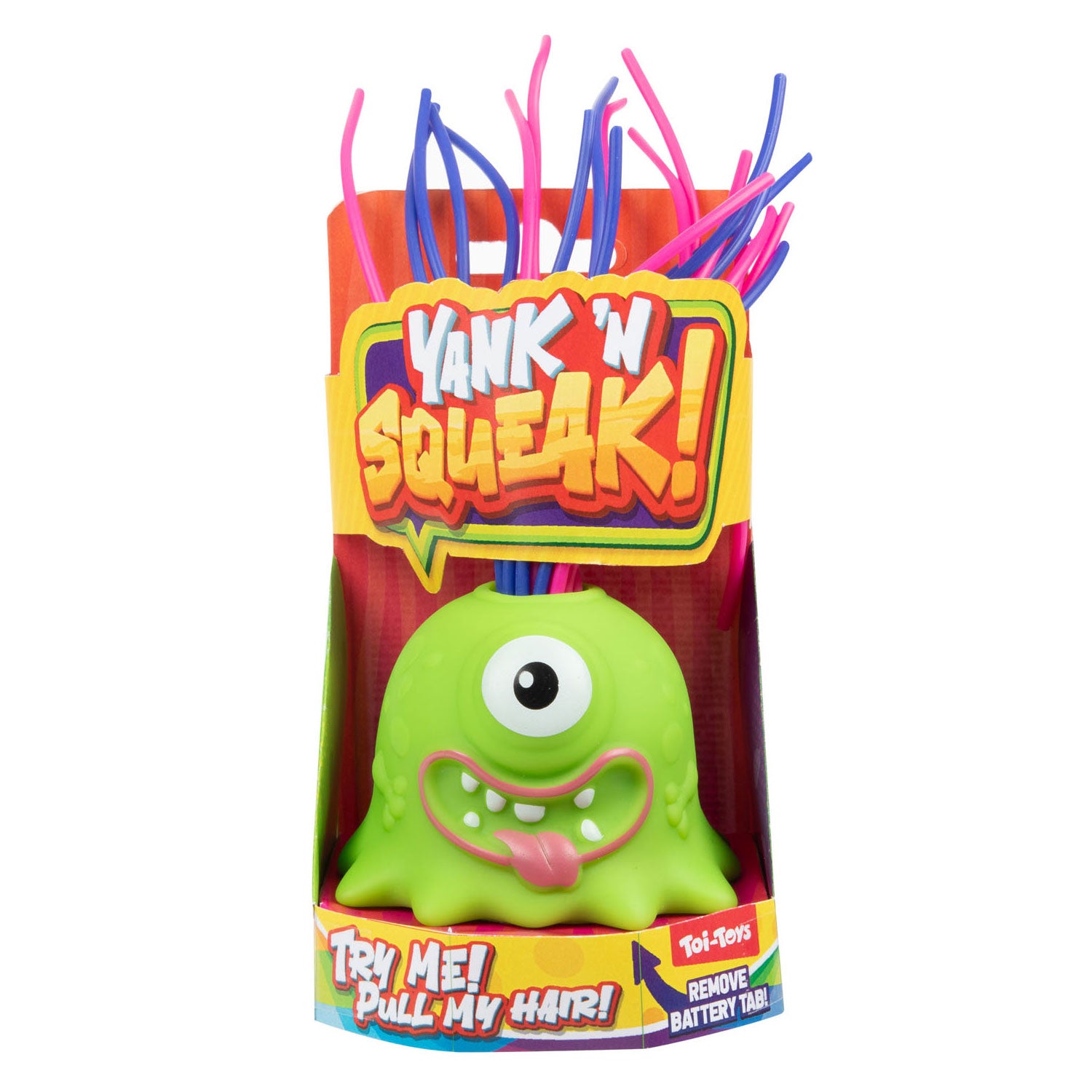 Toi-toys leuk monster met trekbare haren met geluid