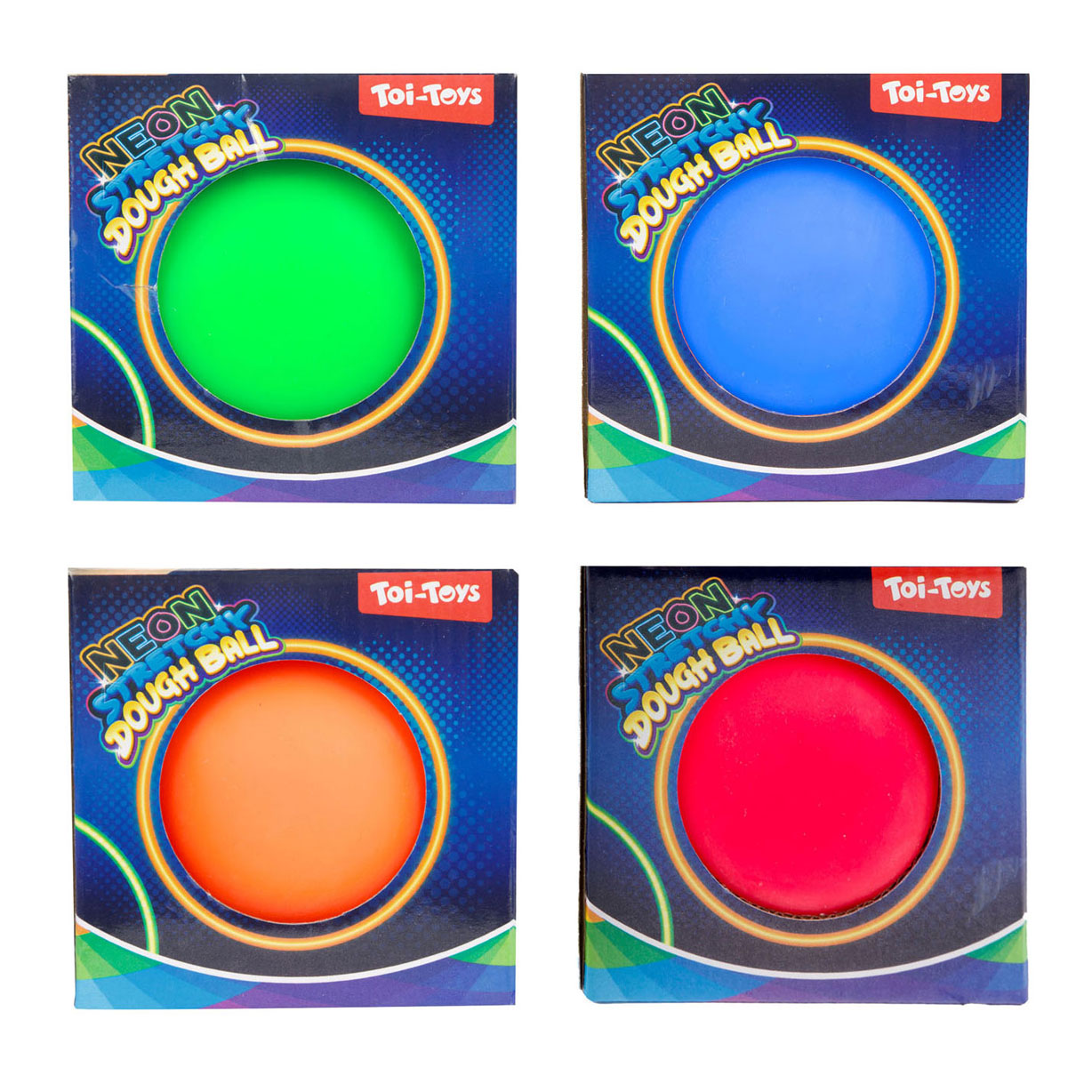 Toi-toys leuke kniebal neon, 10cm