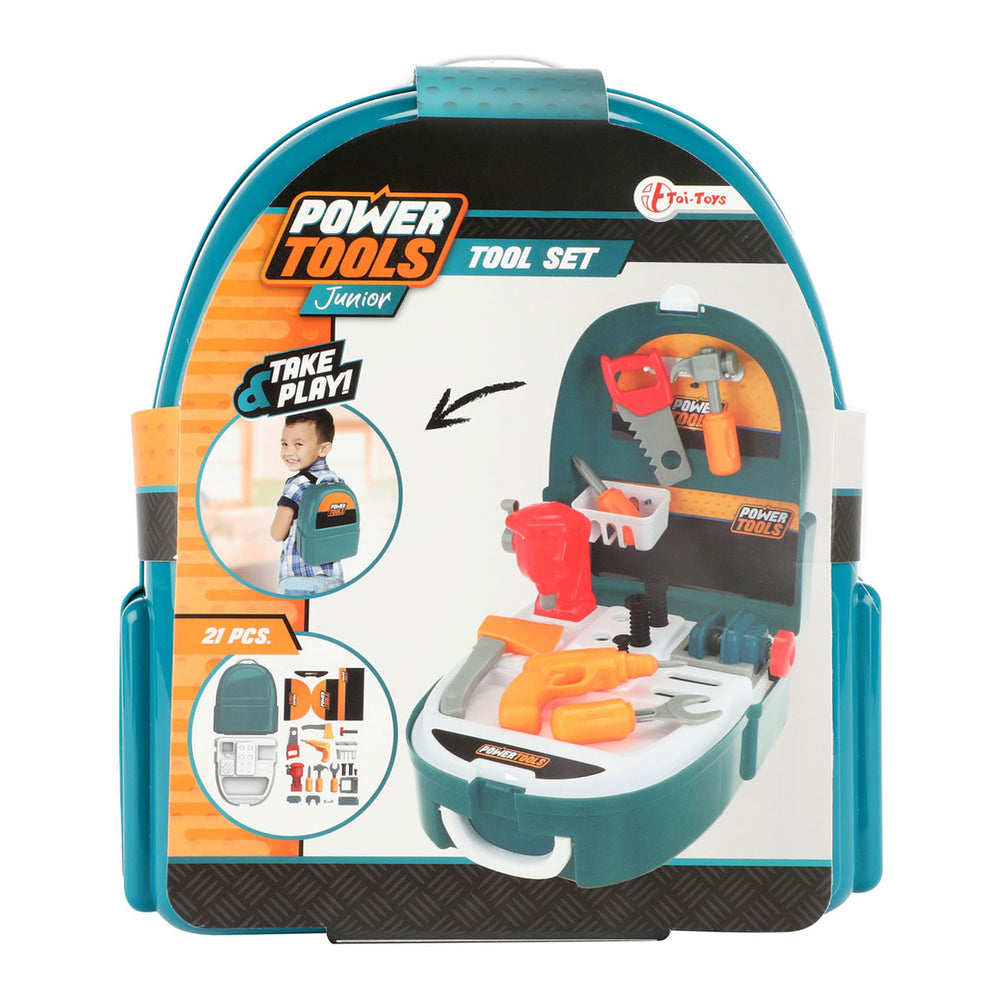 Toi-toys elektrisch gereedschap gereedschapsset in rugzak