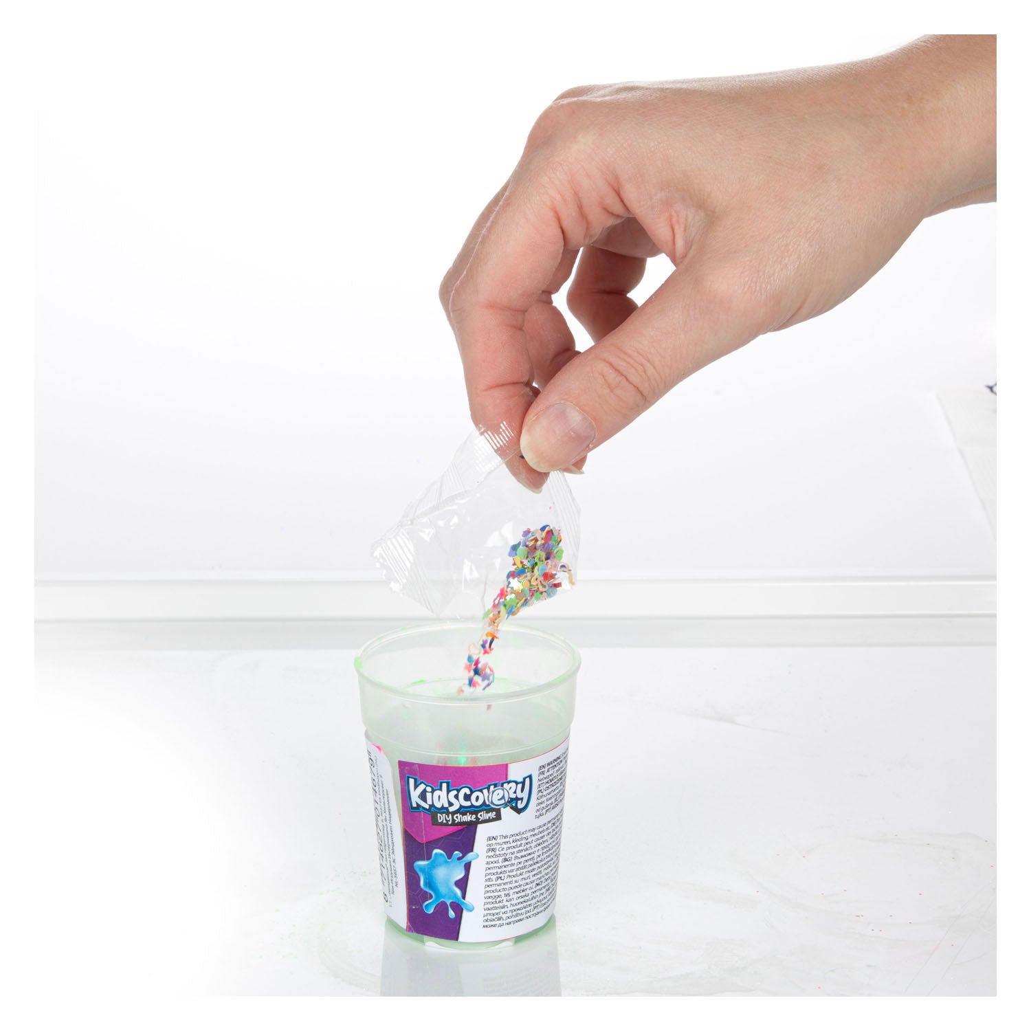 Toi-toys kidscovery wetenschap slijmshake confetti 6 assorti