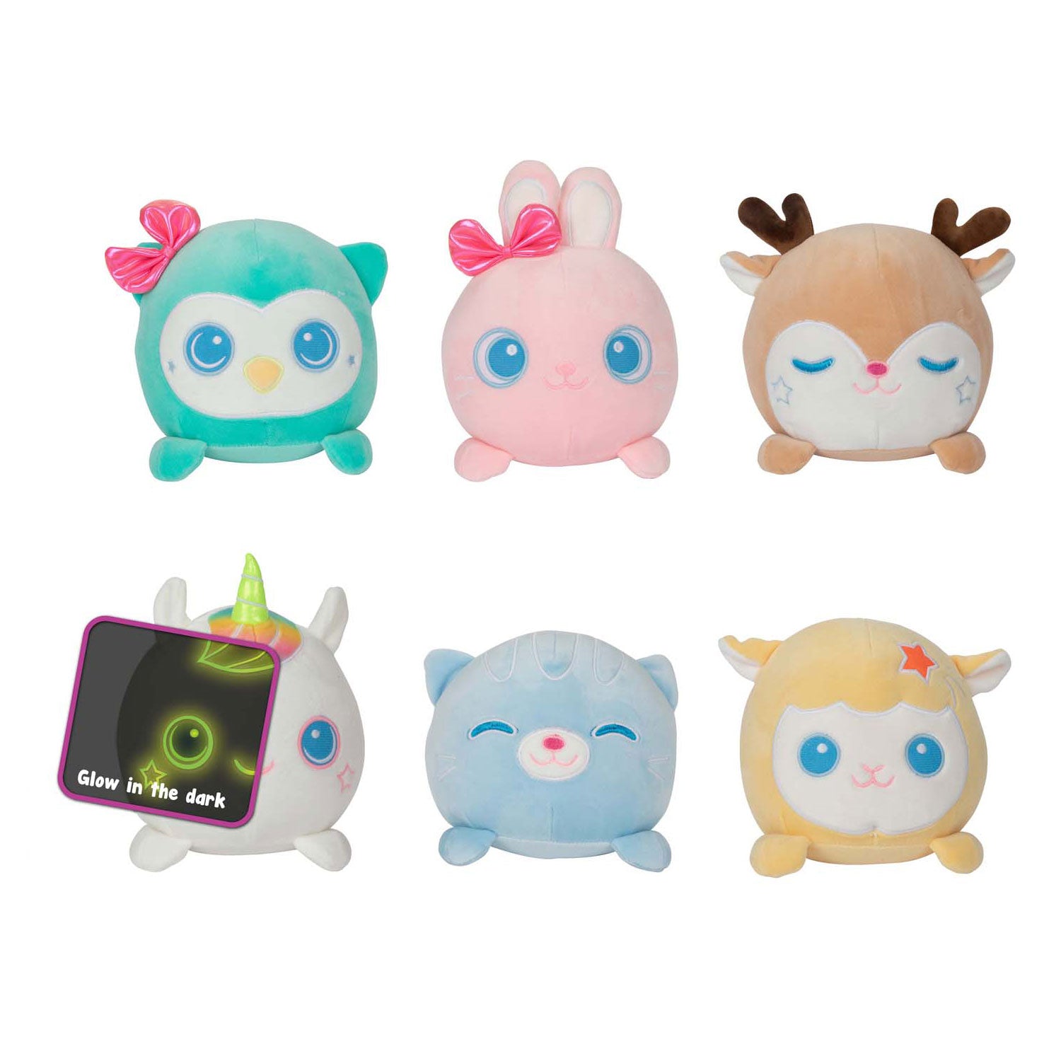 Toi-toys knuffel pluche glow in the dark dier
