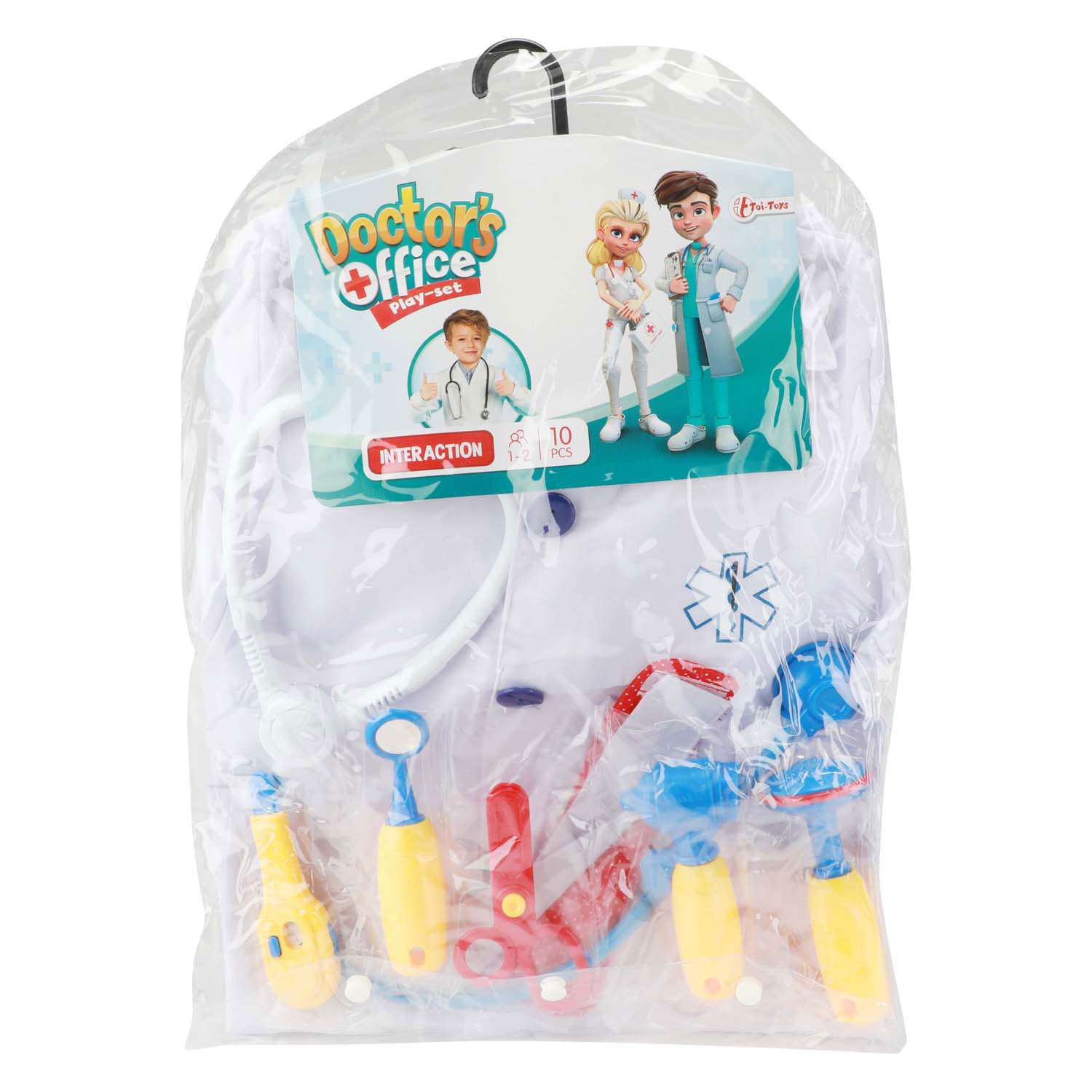 Toi-toys verkleedset dokter junior polyester wit 10-delig
