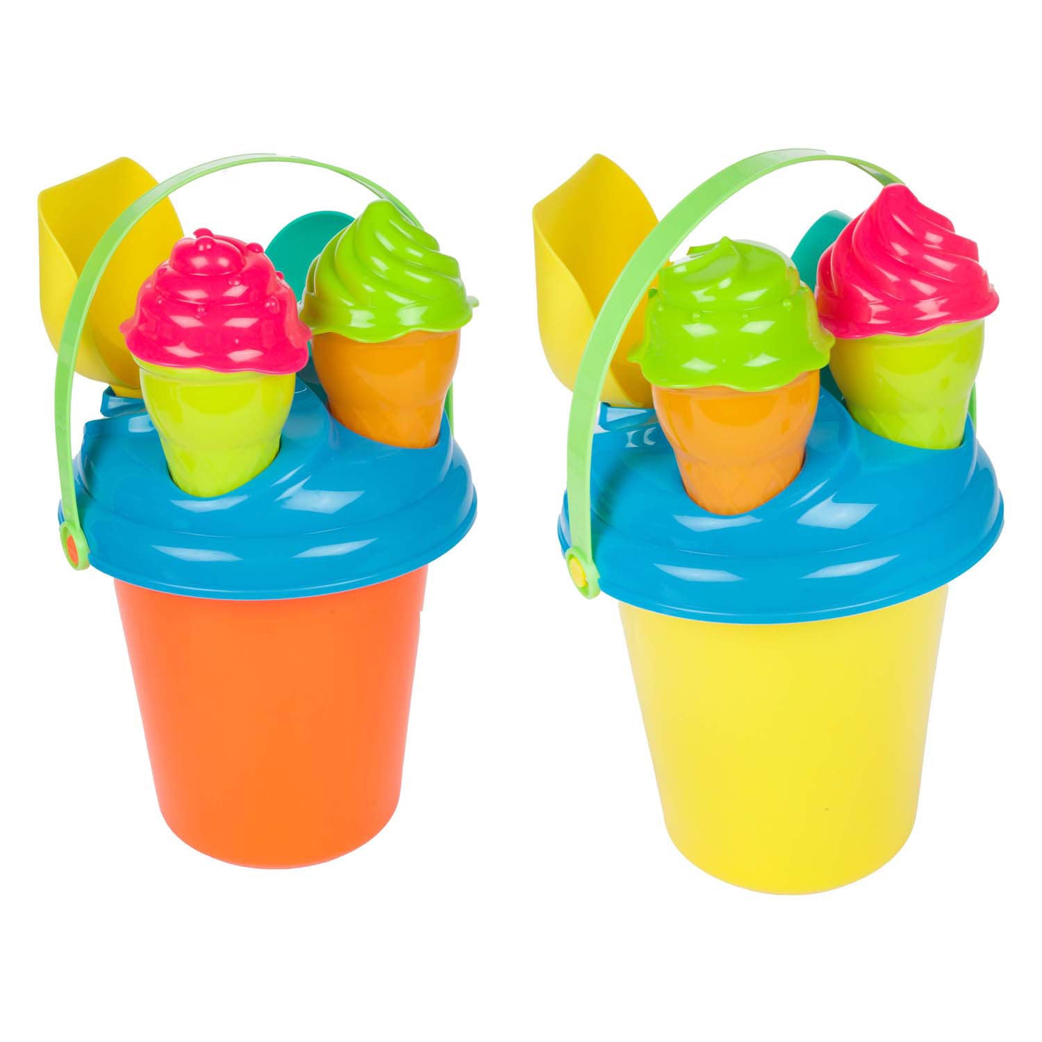 Toi-toys speelstrandset emmer en ijsvormen, 8dlg.