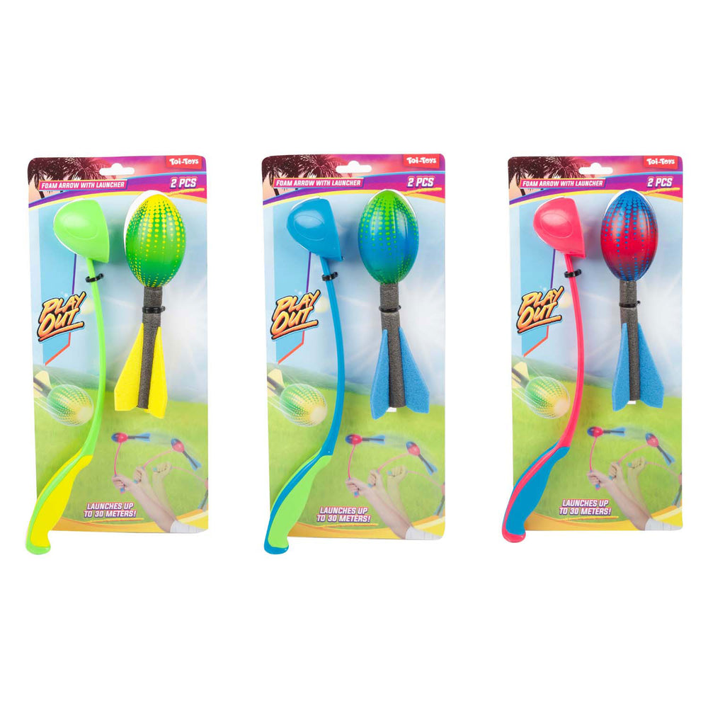 Toi-toys speelt mini-schuimpijl met werpervortex