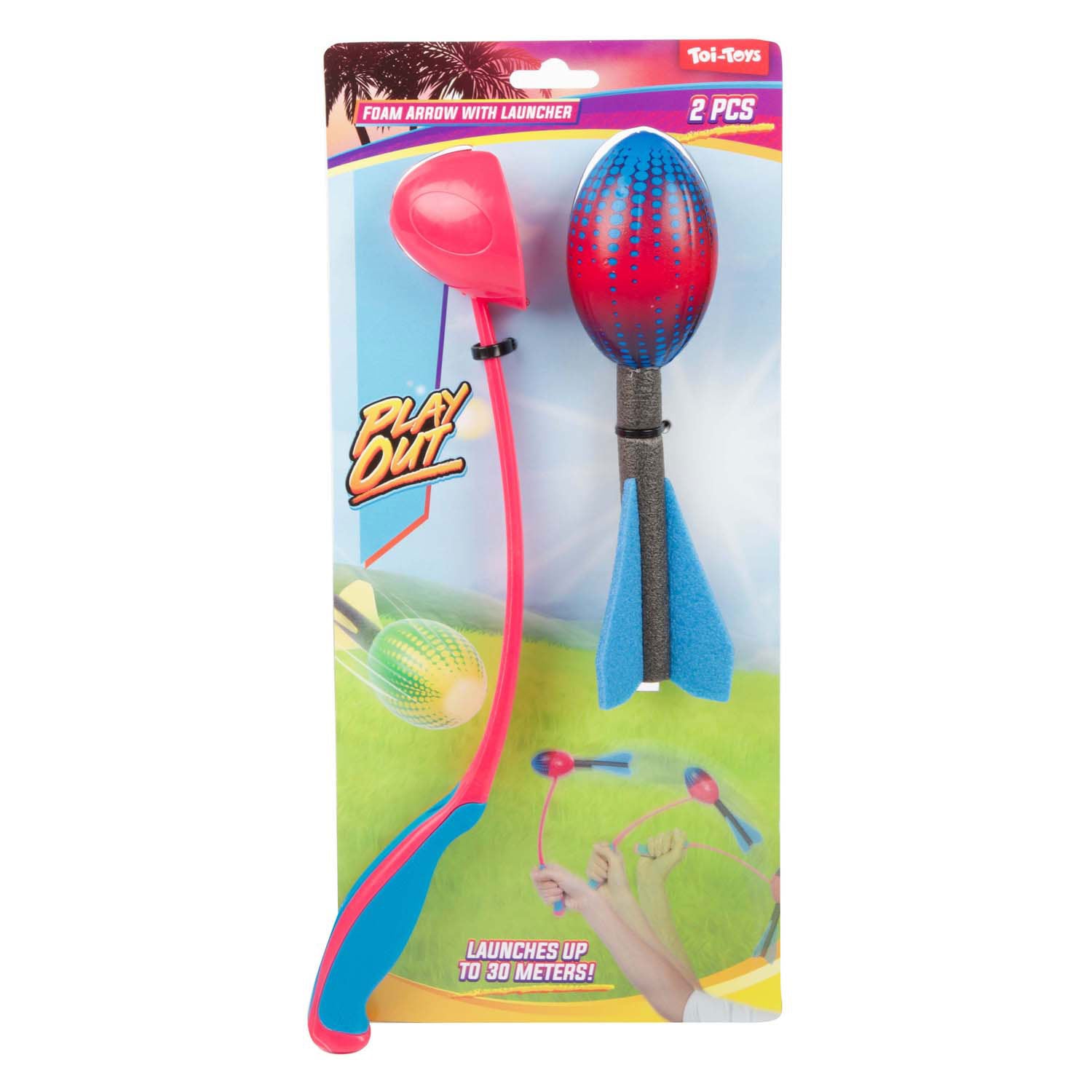 Toi-toys speelt mini-schuimpijl met werpervortex