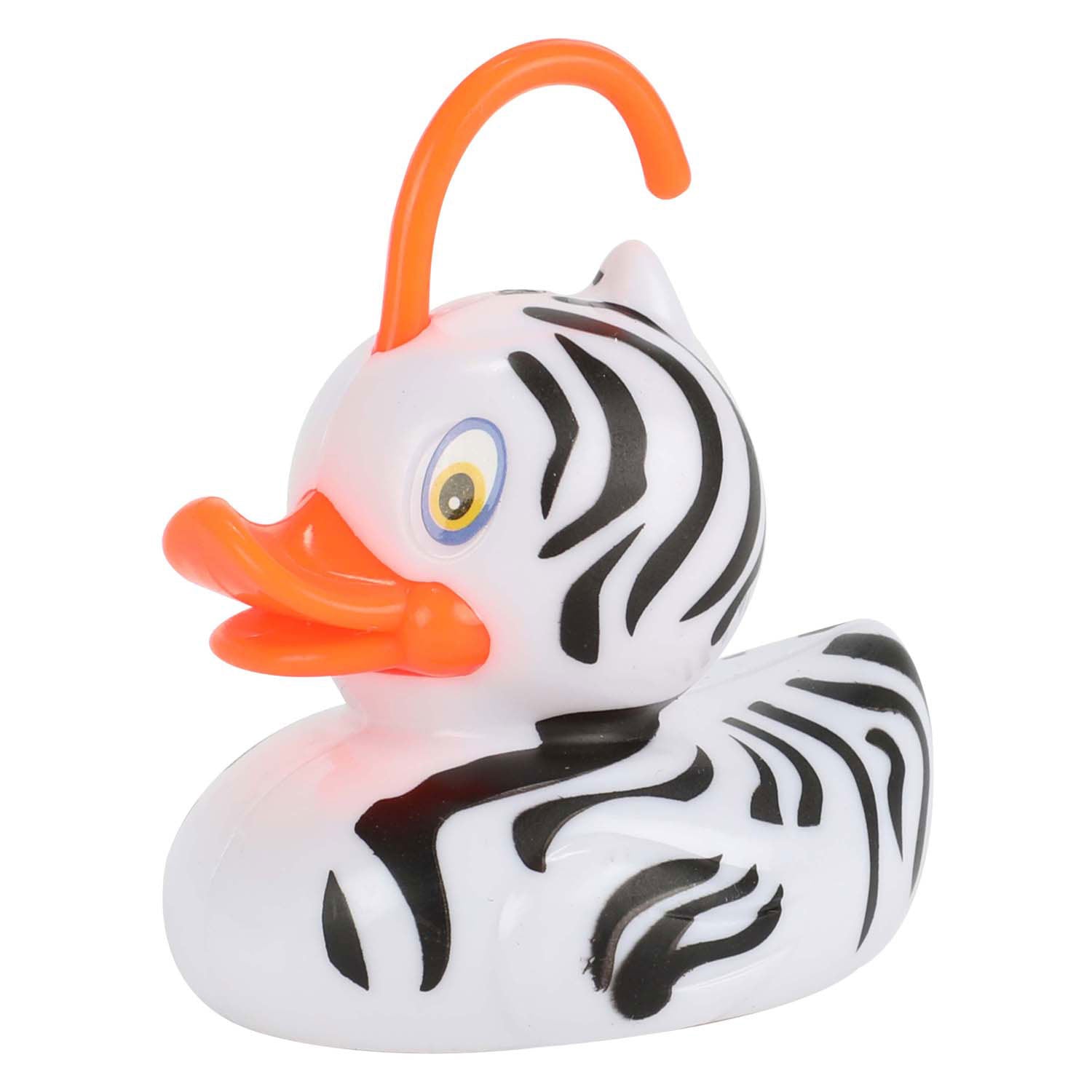 Toi-toys speelt visspel vang de eend met hengel en net