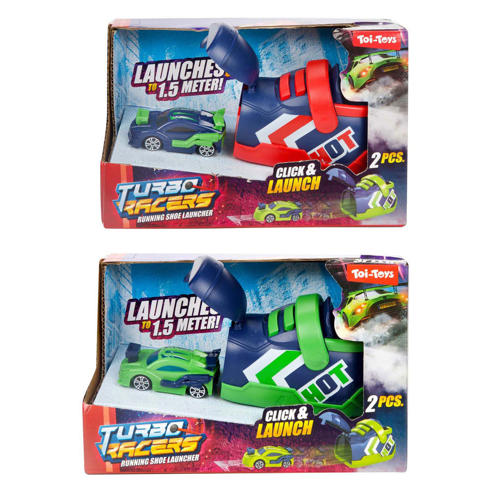 Toi-toys turbo racers rally auto met schoenafschieter