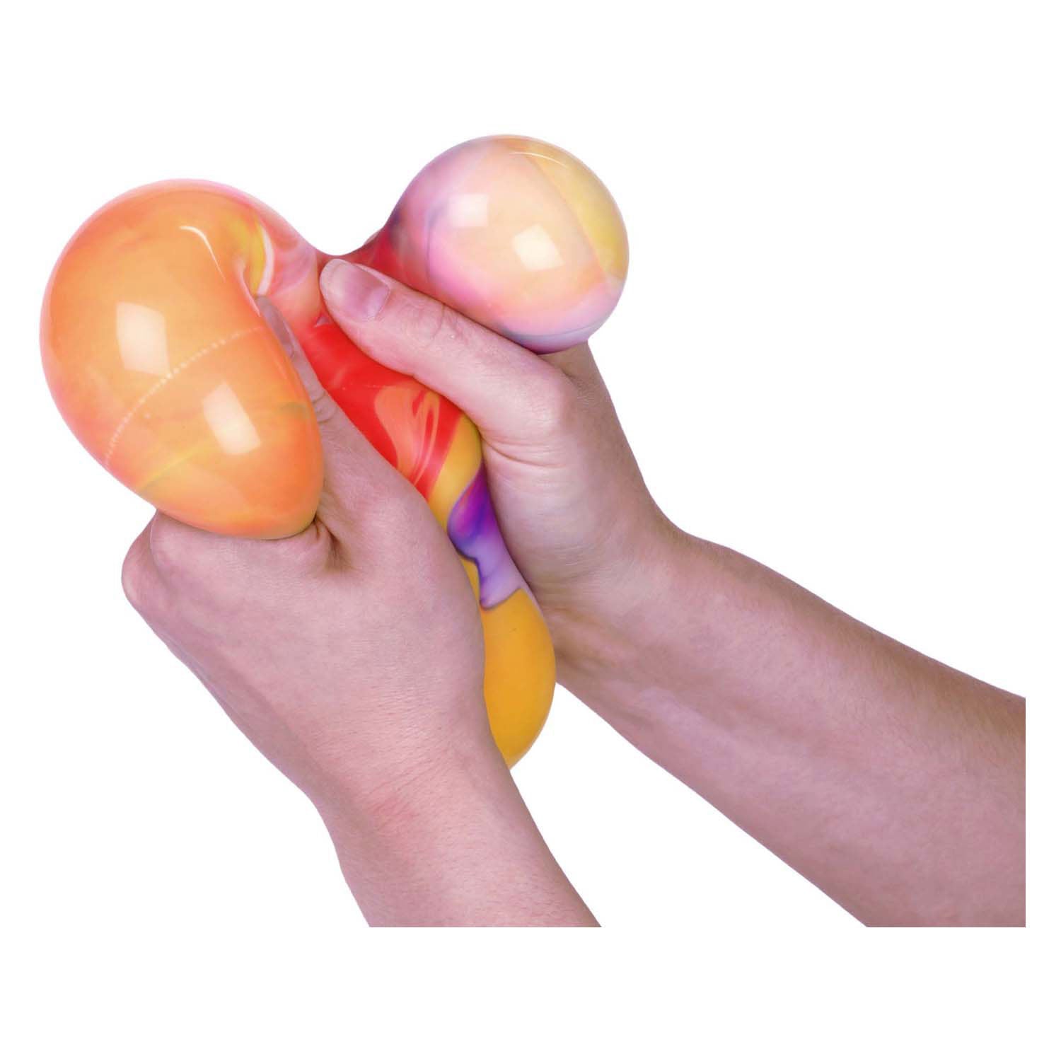 Toi-toys leuke knijpbal neon knikker met schuim, 12cm