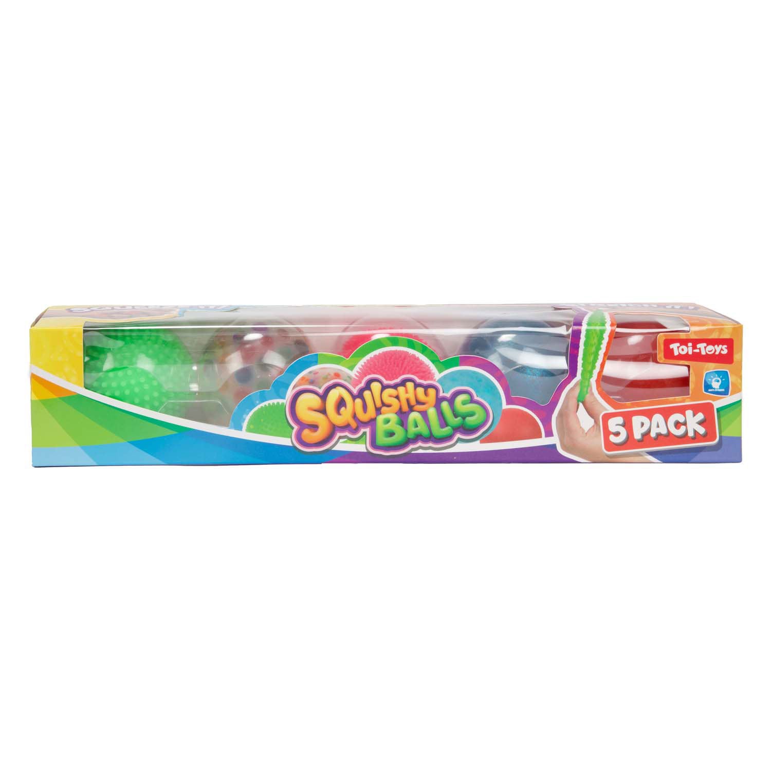 Toi-toys leuke squishy anti-stressbal, 5st.