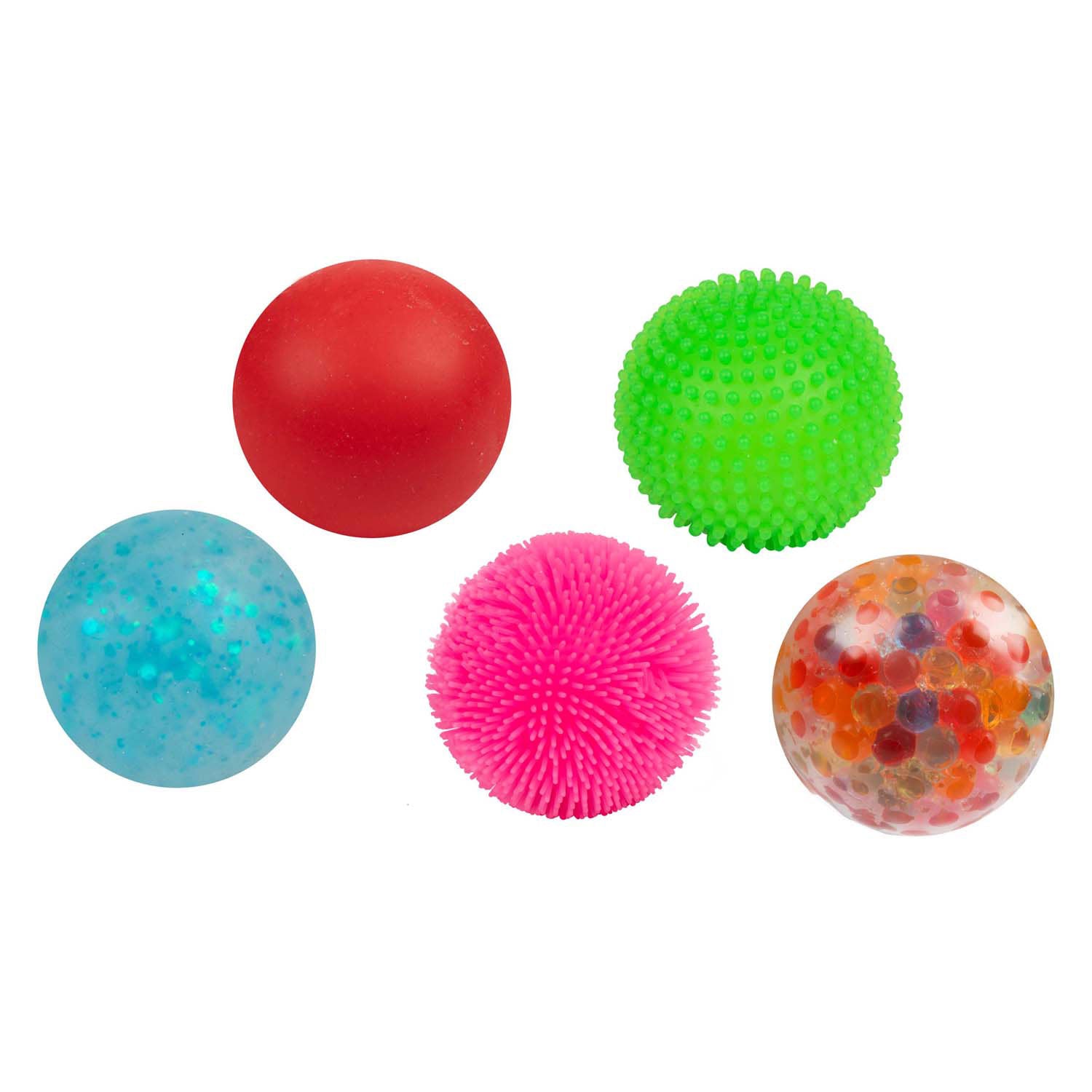 Toi-toys leuke squishy anti-stressbal, 5st.