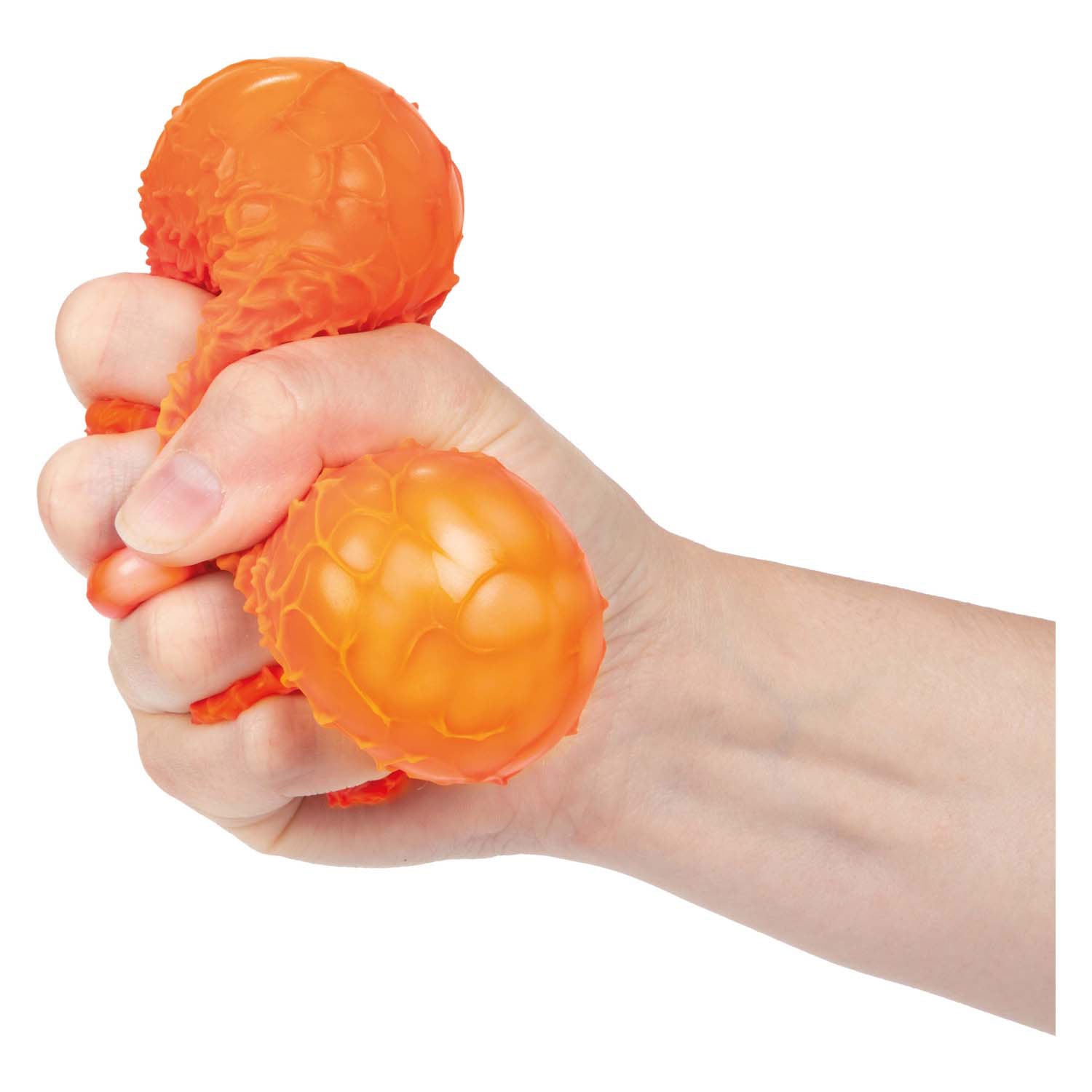 Toi-toys leuke textuurknijpbal mosgevuld met schuim, 8cm
