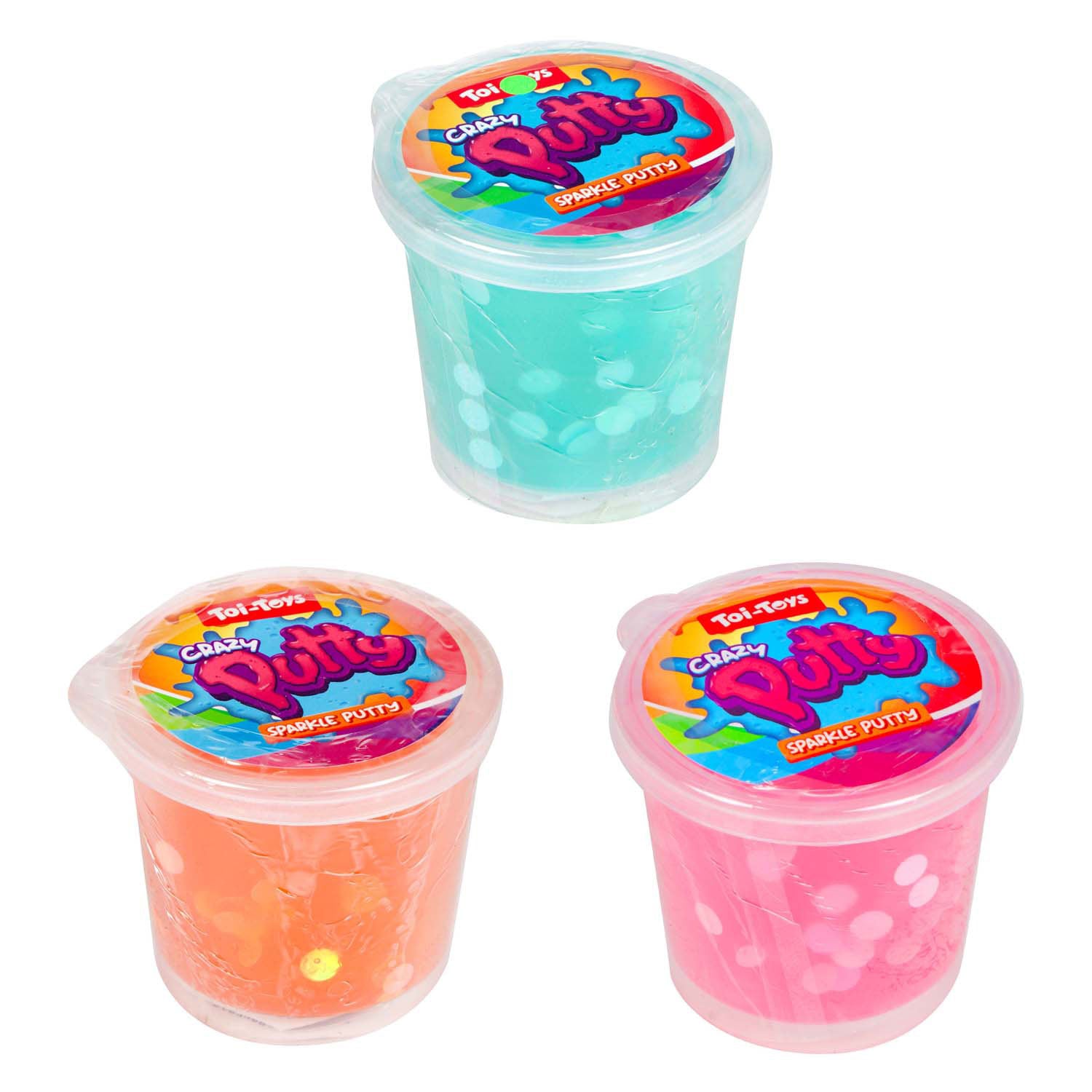 Toi-toys putty met gliters 6ass