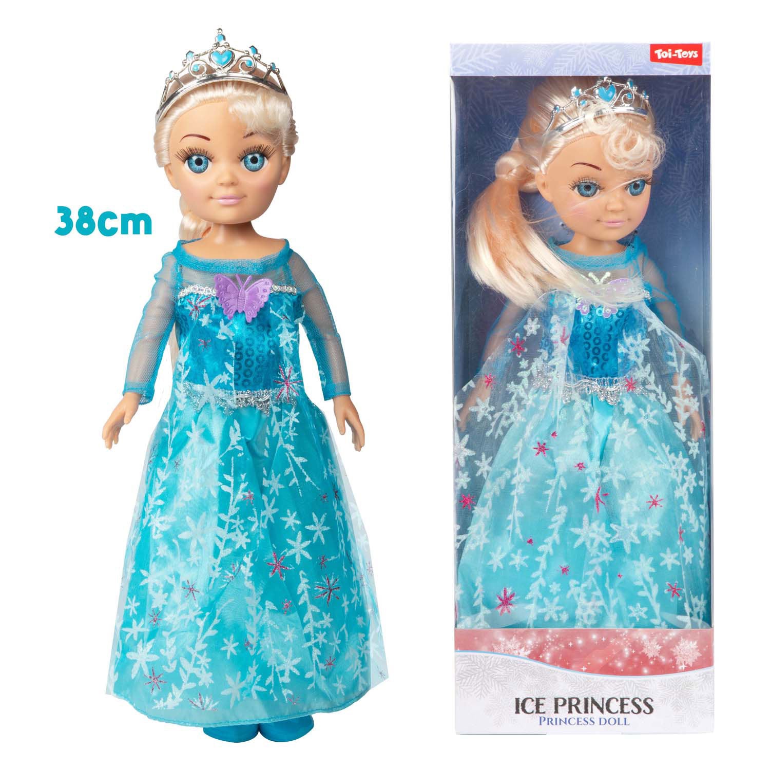 Toi-toys ijsprinses pop ijsprinses, 38cm