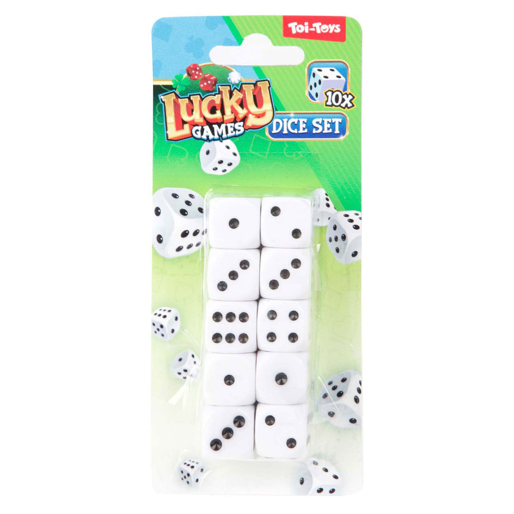 Toi-toys geluksspellen dobbelsteen op kaart, 10st.