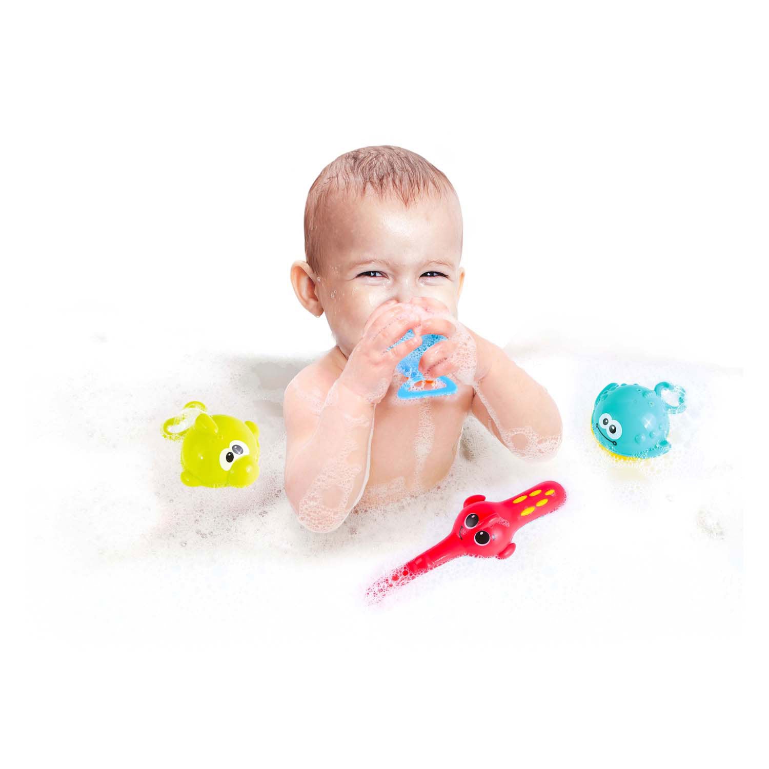 Toi-toys kleine sterren badspeelgoed vishengel met 3 vissen, 4dlg.