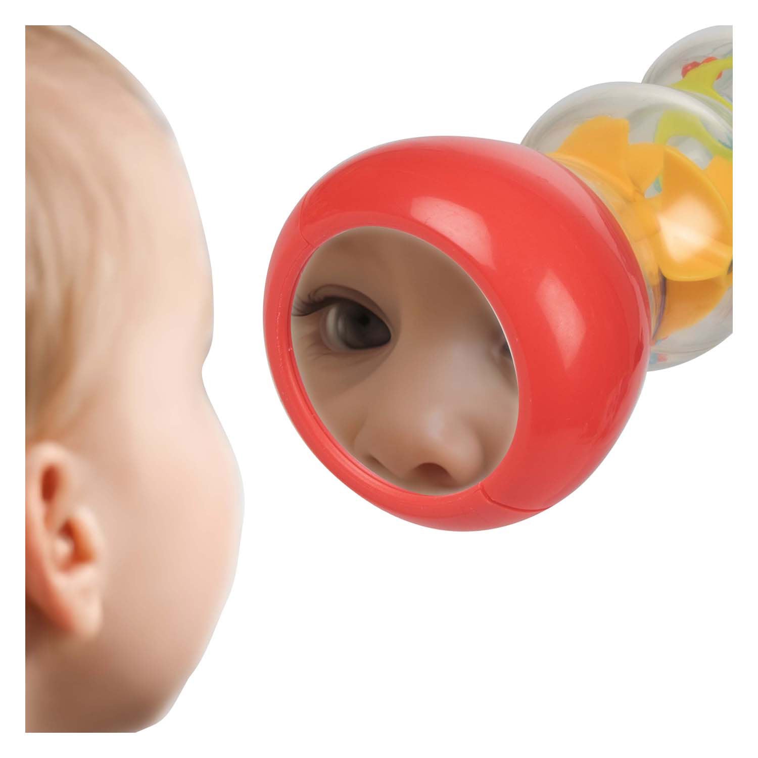 Toi-toys kleine sterren rups rammelaar met spiegel