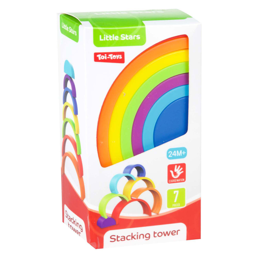 Toi-toys kleine sterren regenboog stapeltoren 7-delig