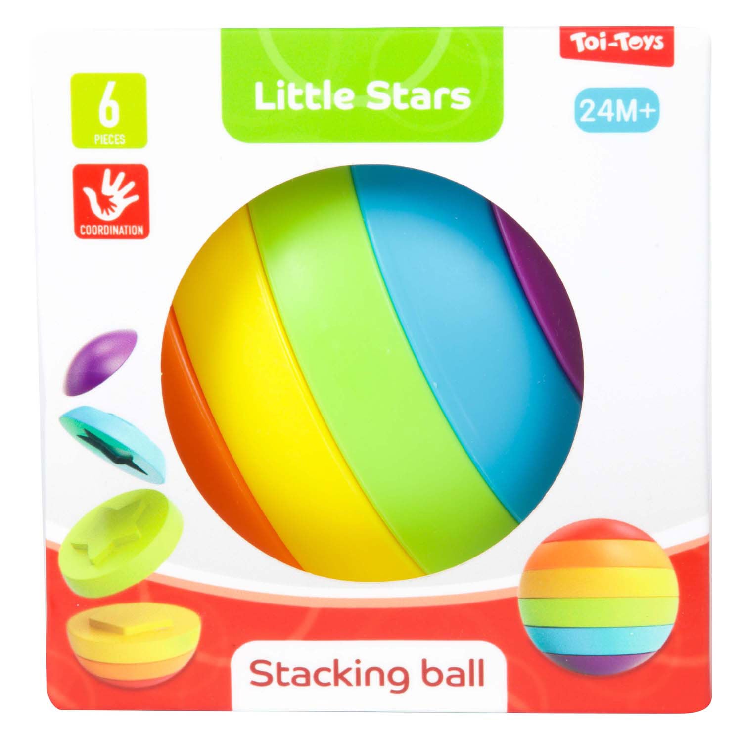 Toi-toys kleine sterren stapeltoren puzzelbal 6-delig