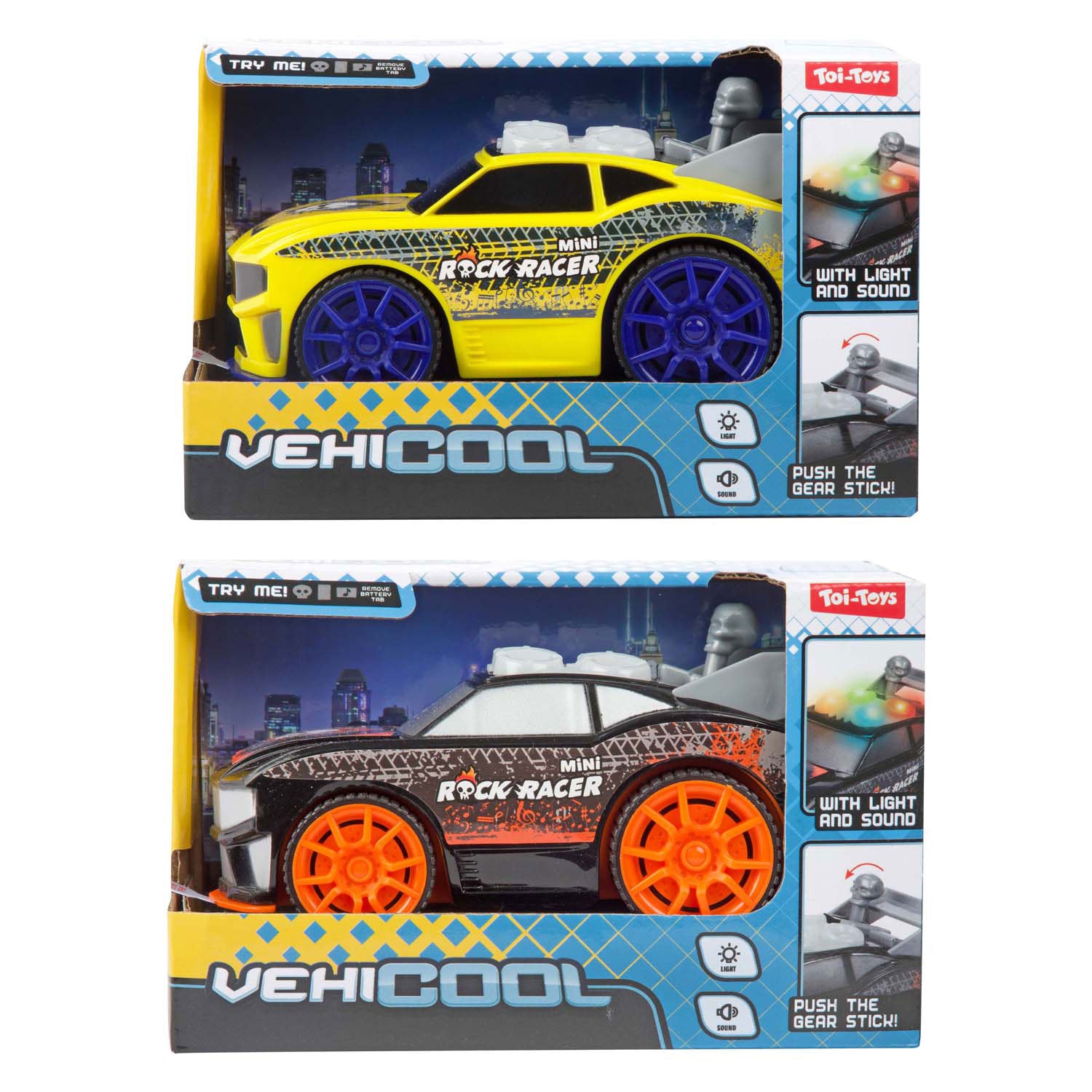 Toi-toys vehicool rally raceauto 'rock racer' met licht en geluid