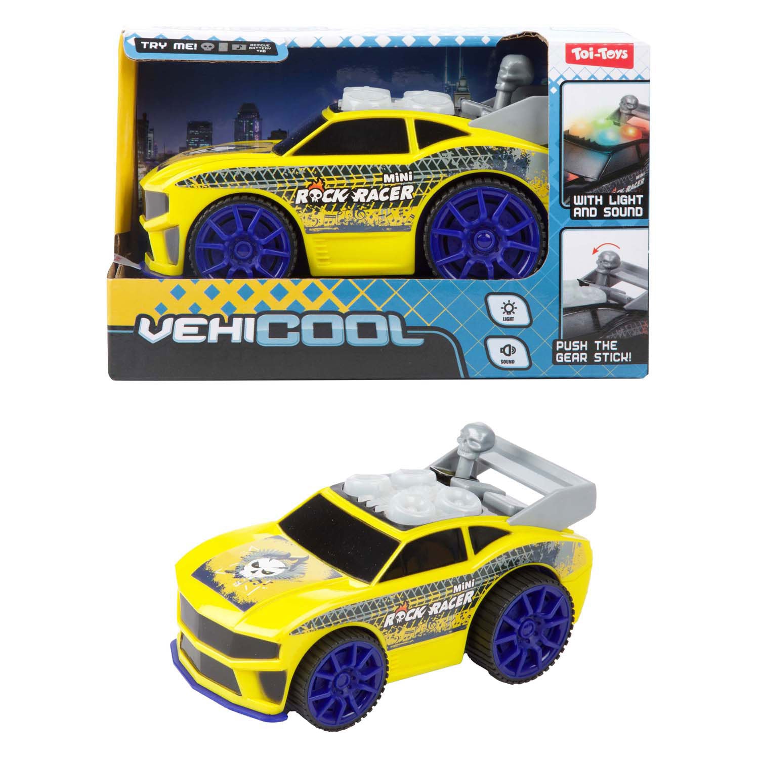 Toi-toys vehicool rally raceauto 'rock racer' met licht en geluid