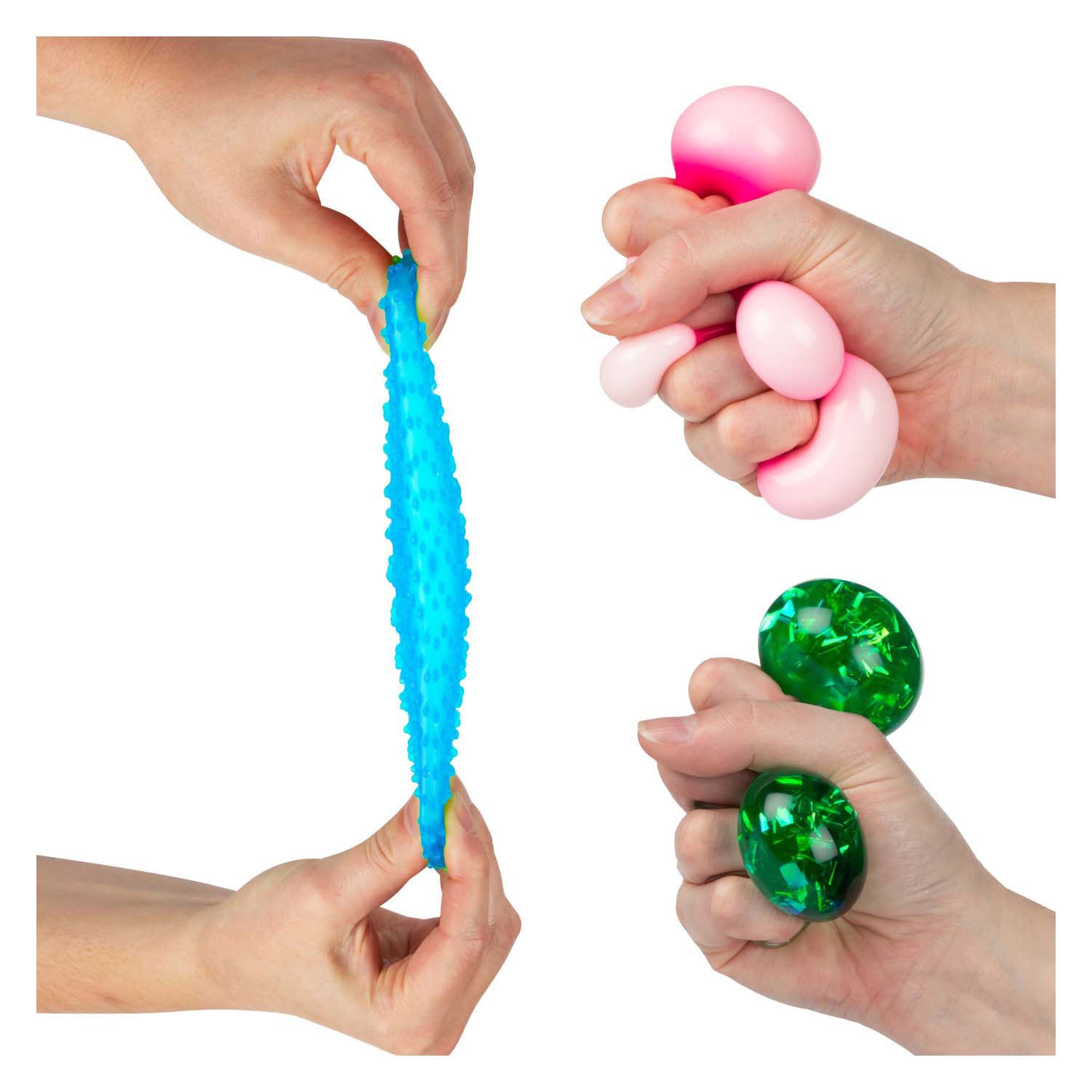 Toi-toys fun piramide cadeaubox met 10 sensorische knijpballen - 5cm - 10 stuks