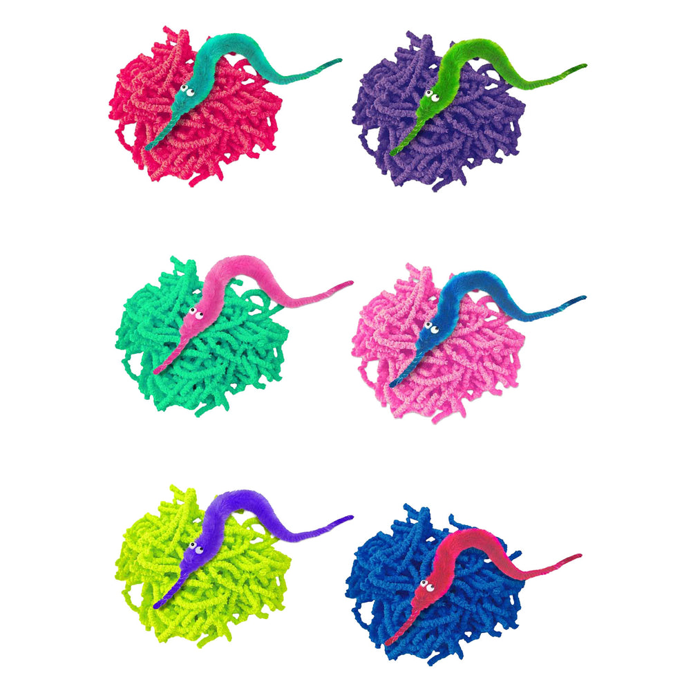 Toi-toys magische worm 15cm met mini wormpjes 50gr