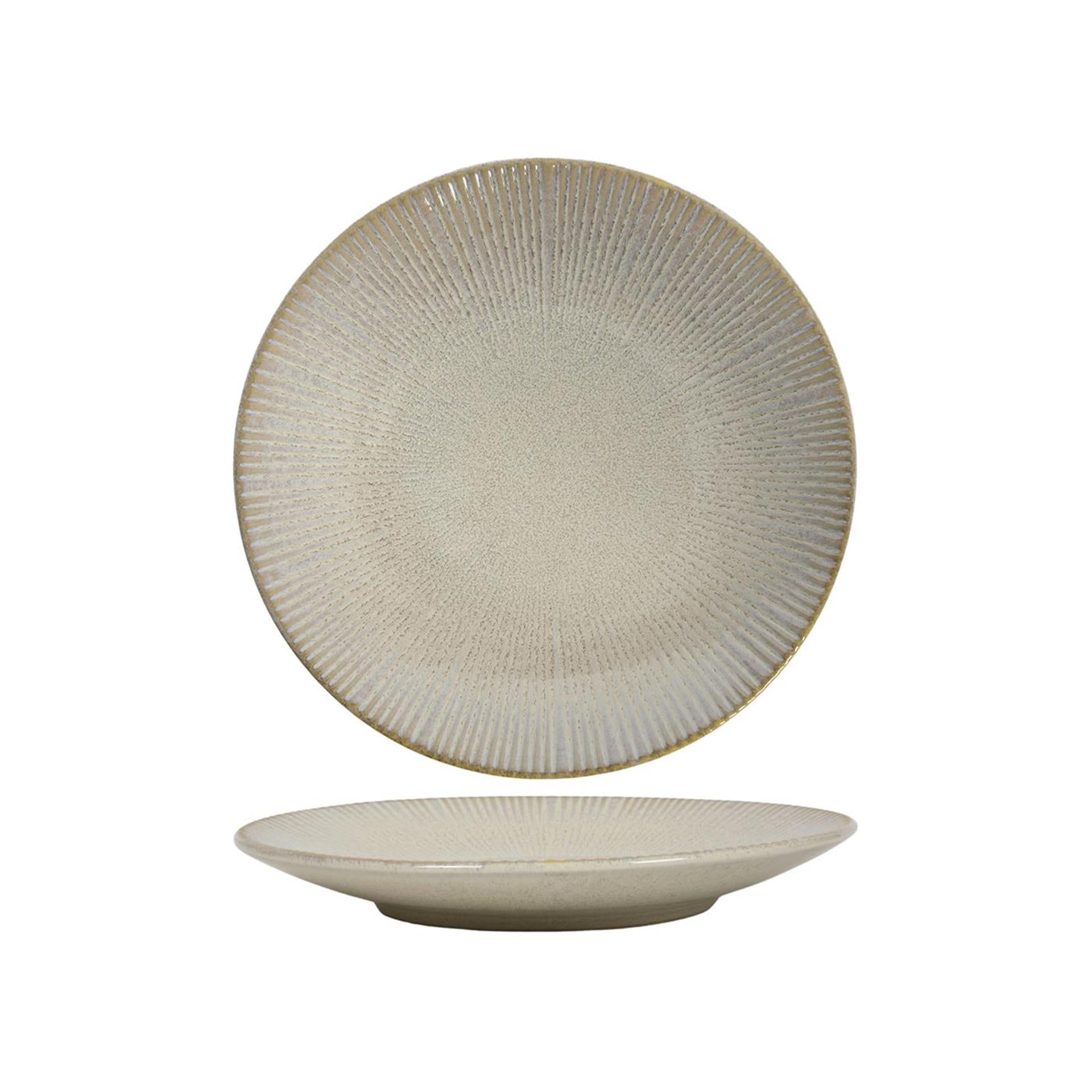 Ontbijtbord lines ocean beige ø21cm