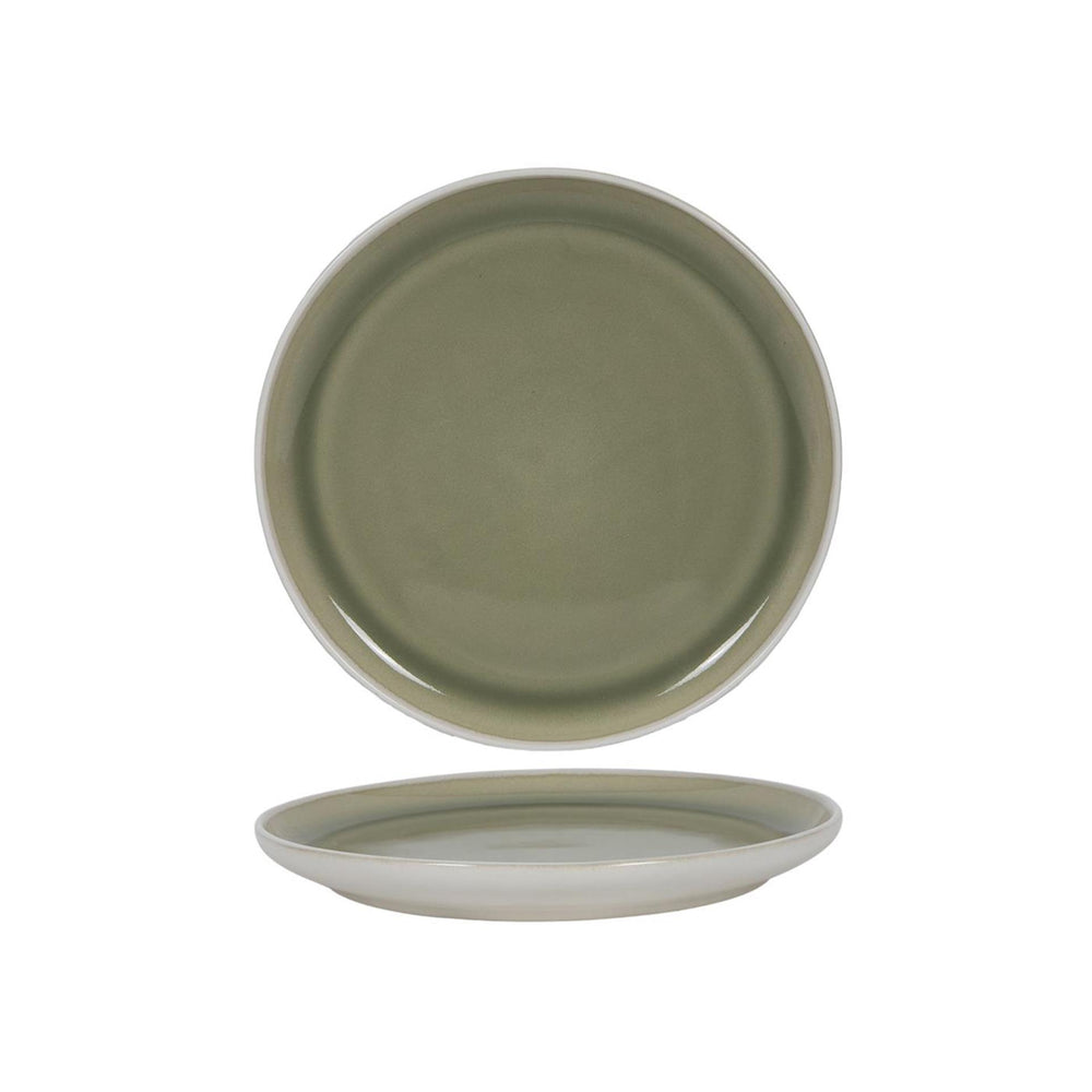 Dinerbord matwit groen ø27cm 6 stuks