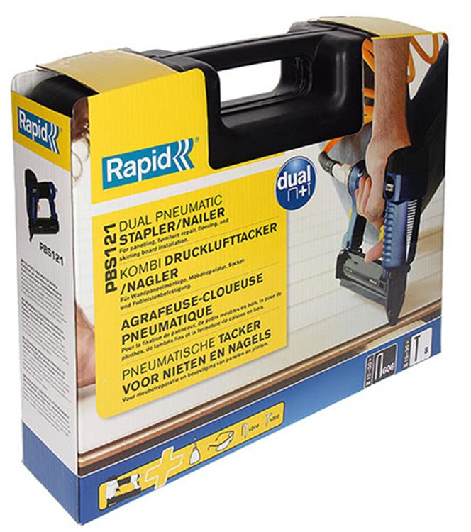 Rapid 1006102 - airtac pbs121 pneuma- tische tacker in koffer + acc. | 1 stuks