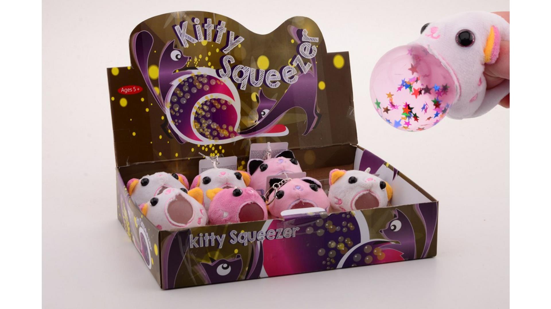 Johntoy sleutelhanger knipdier kat