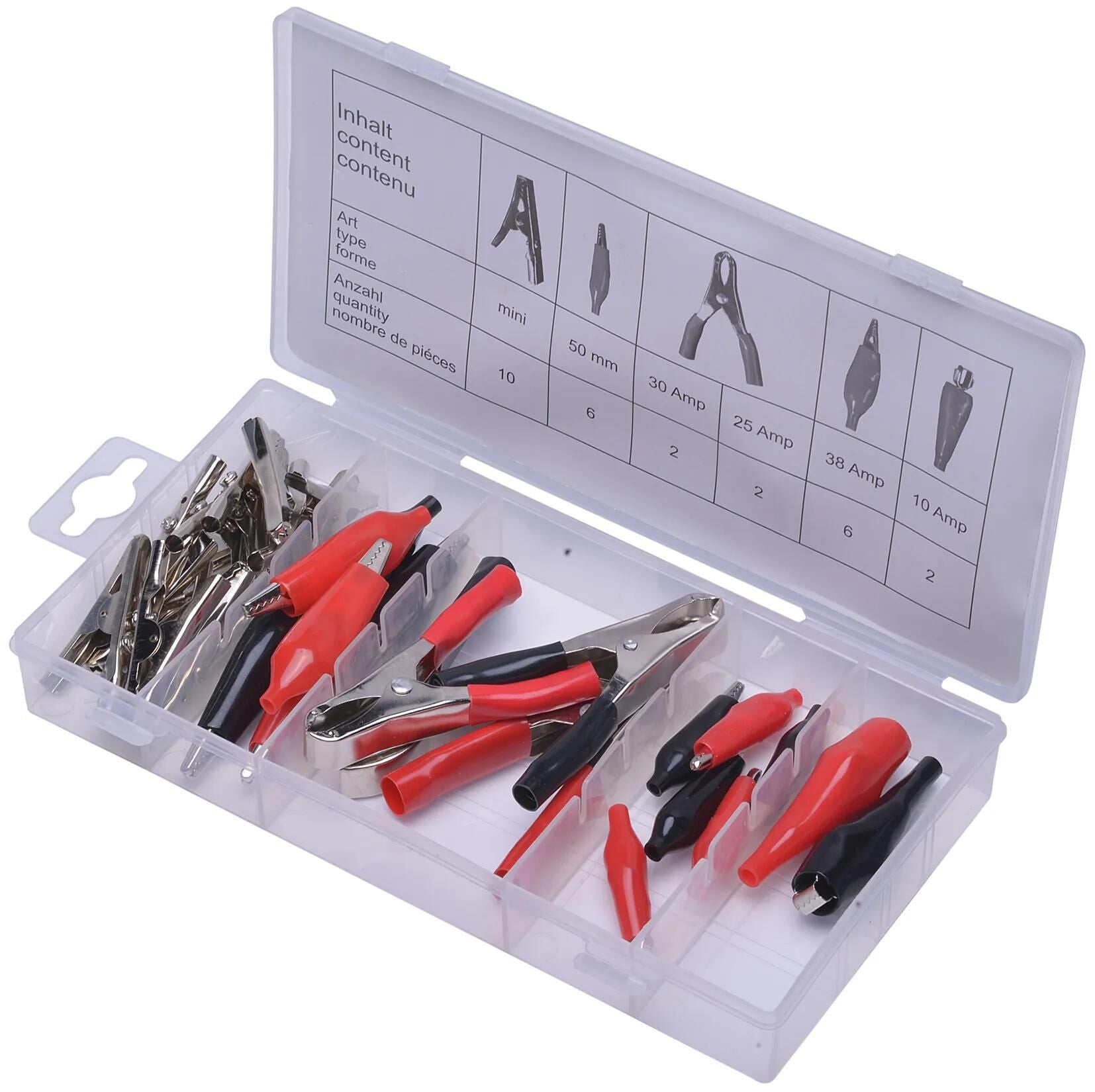 Sw stahl klemmensatz set of crocodile clamps 2 sw steel