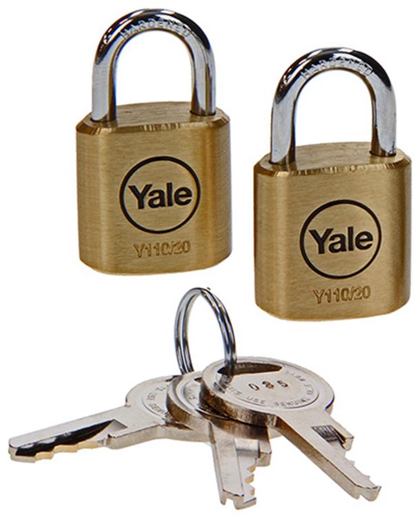 Yale 1059363 - hangslot 20 mm 2 gelijksl | 6 stuks