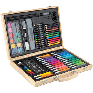 Creafun kleurkofferkist 86-delig hout