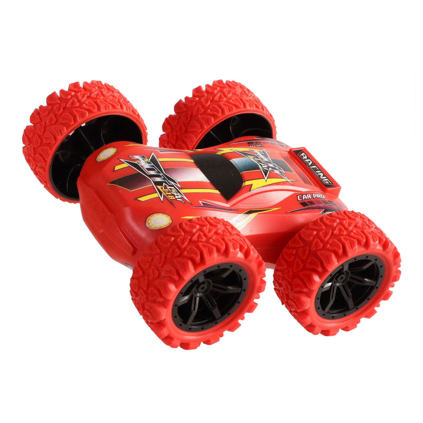 Jono Toys omkeerbare stuntauto met frictie, 12cm